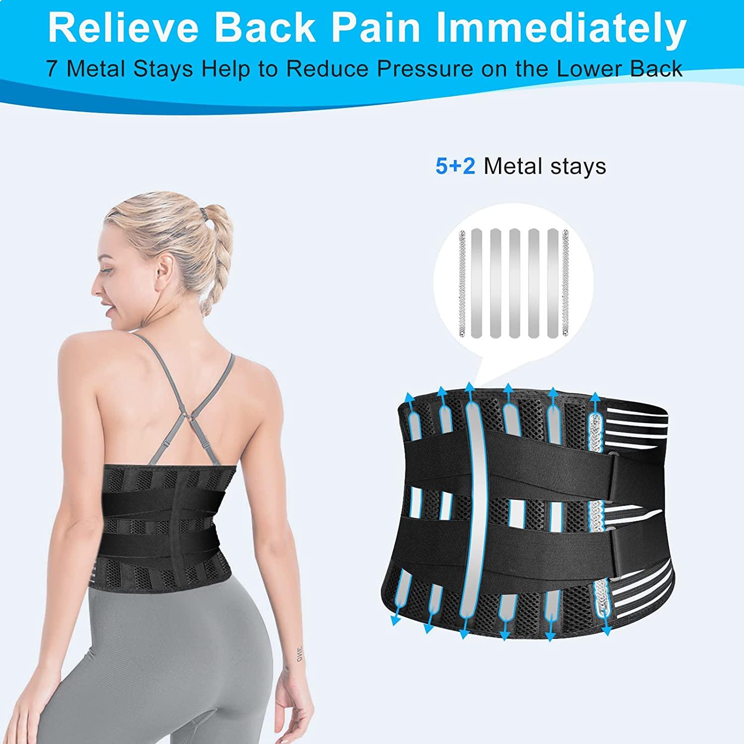 2022 Upgrade Back Brace for Men Women Lower Back Pain Relief with