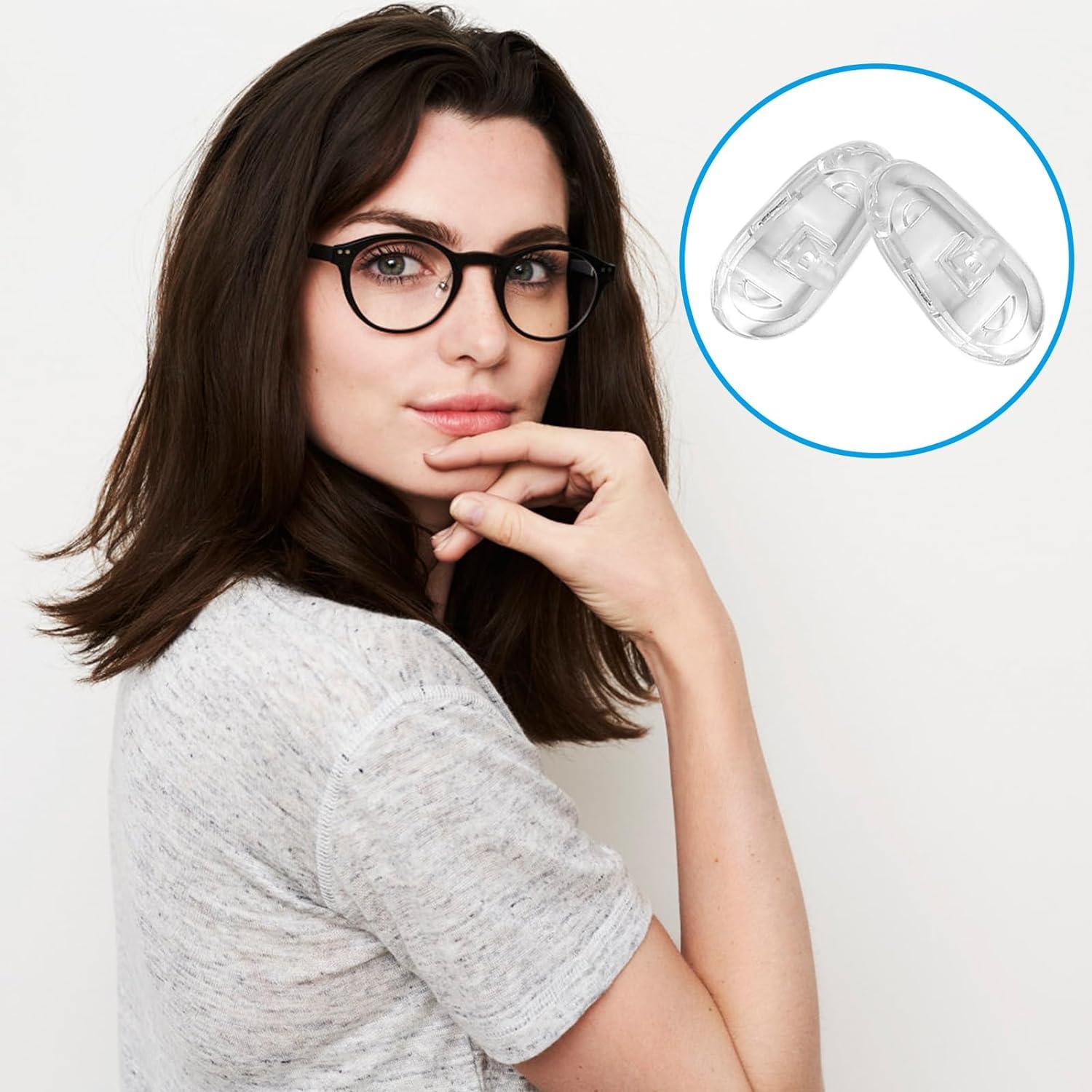 10 Pairs Screwin Glasses Nose Pads Soft Silicone Spectacle Air Chamber