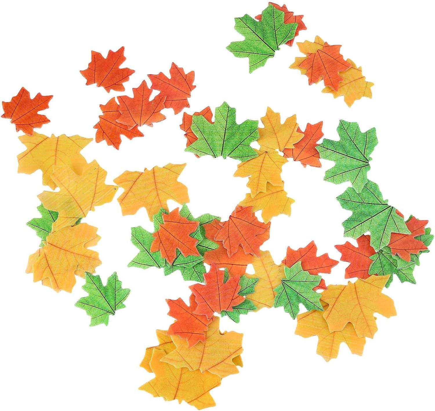 Pack Of 110 Edible Maple Leaf Cupcake Toppers Maple Leaf Cake Decoration Cupcake Toppers Autumn Leaves Muffin Decoration For Thanksgiving Baby Shower Kids Birthday Party Cake Decorations 110pcs Multi Colour - View #3
