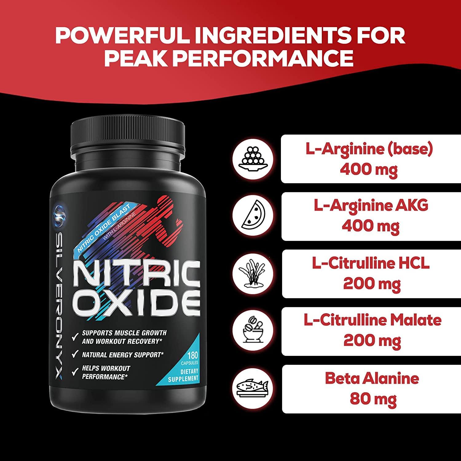 Extra Strength Nitric Oxide Supplement L Arginine 3X Strength