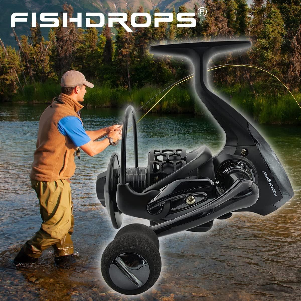 Fishdrops Spinning Fishing Reel 12+1BB Ultra Lightweight Aluminum Spool |  Smooth Affordable Reel BE Black Size1000 | Buy Now with Express  International Delivery | GoSupps.com