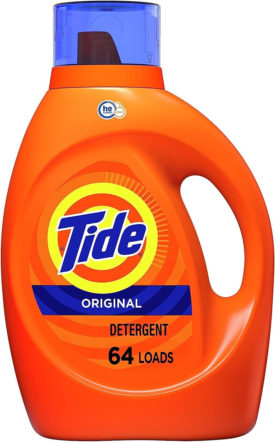 Tide High Efficiency Liquid Laundry Detergent, Original Scent, 64 Loads