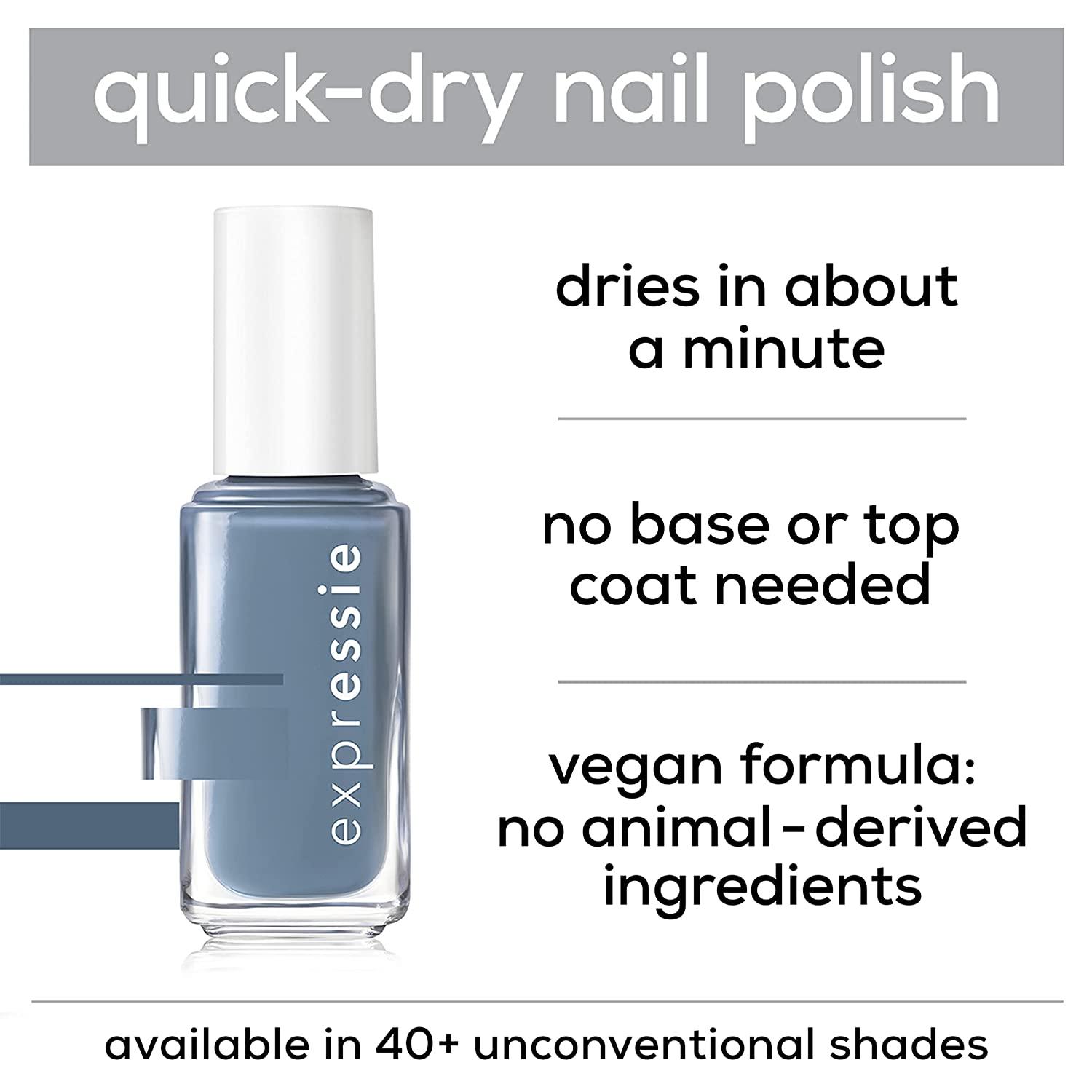 essie expressie Quick-Dry Nail Polish, 8-Free Vegan, Sk8 with Destiny,  Lilac, Sk8 with Destiny, 0.33 Ounce 0.33 Fl Oz (Pack of 1) 356 sk8 with  destiny (lilac with blue undertones)