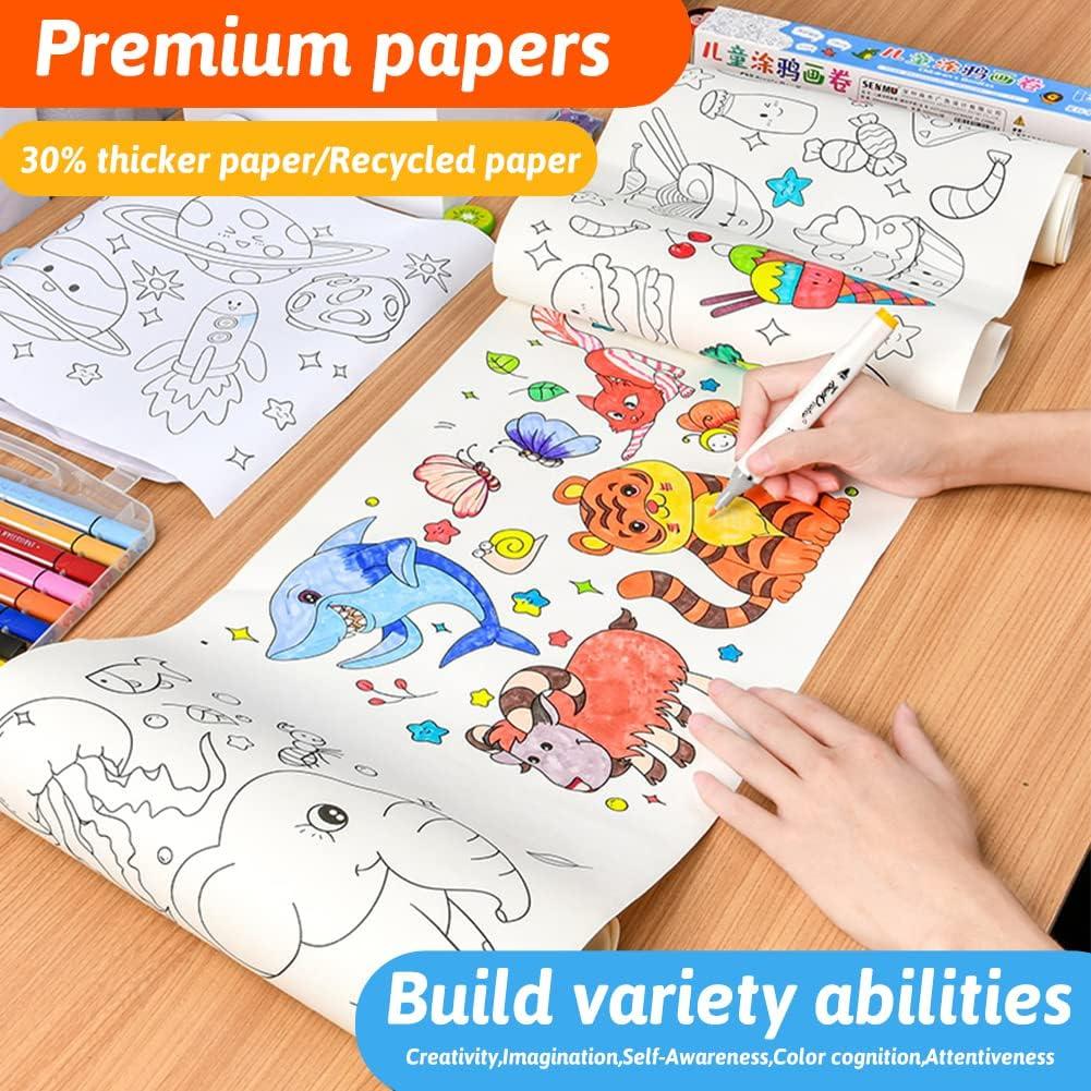 DINOSAUR CHILDREN'S DRAWING Roll of Paper for Kids ColoRings Roll
