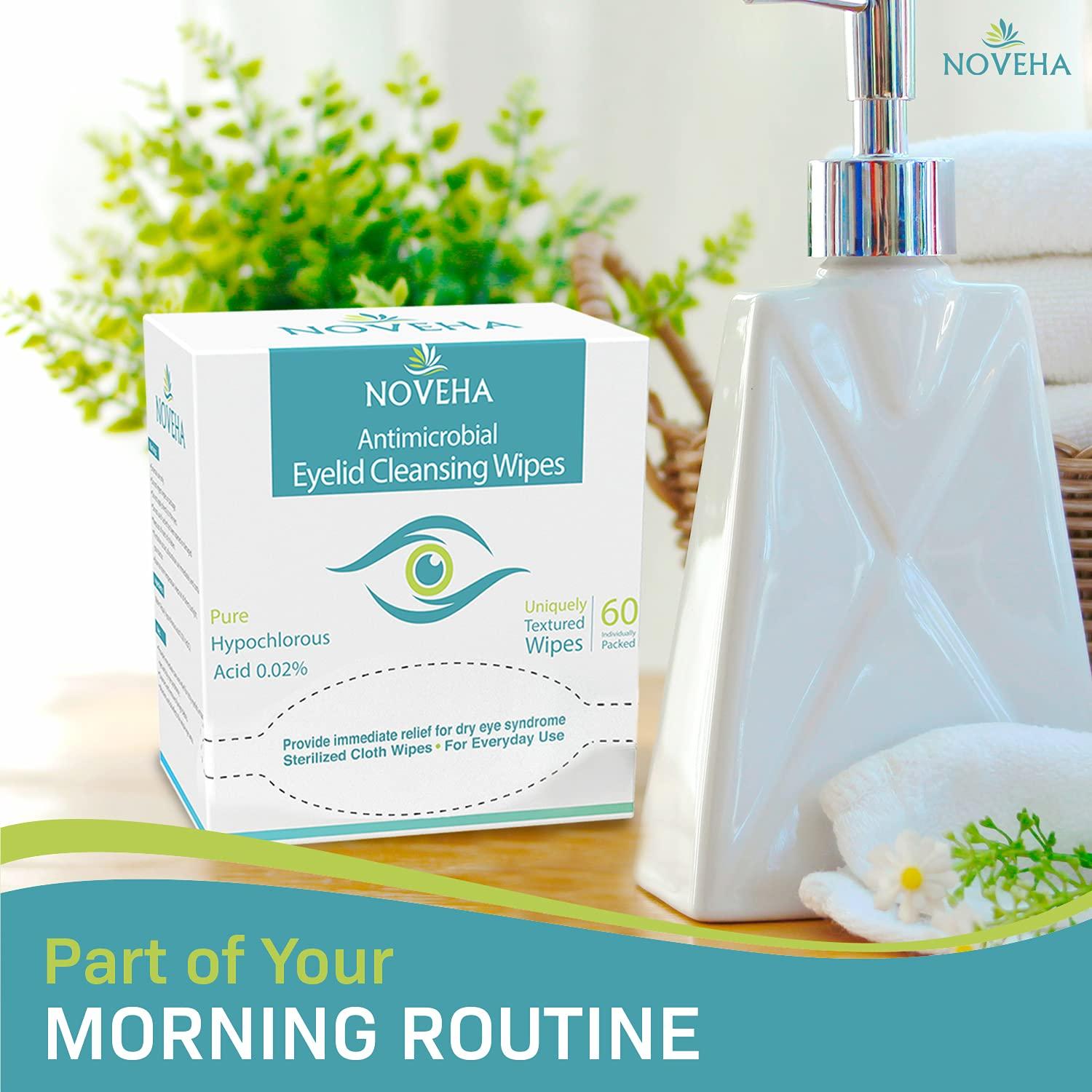 NOVEHA Eyelid & Lash Wipes For Itchy, Dry Eyes, Styes & Blepharitis