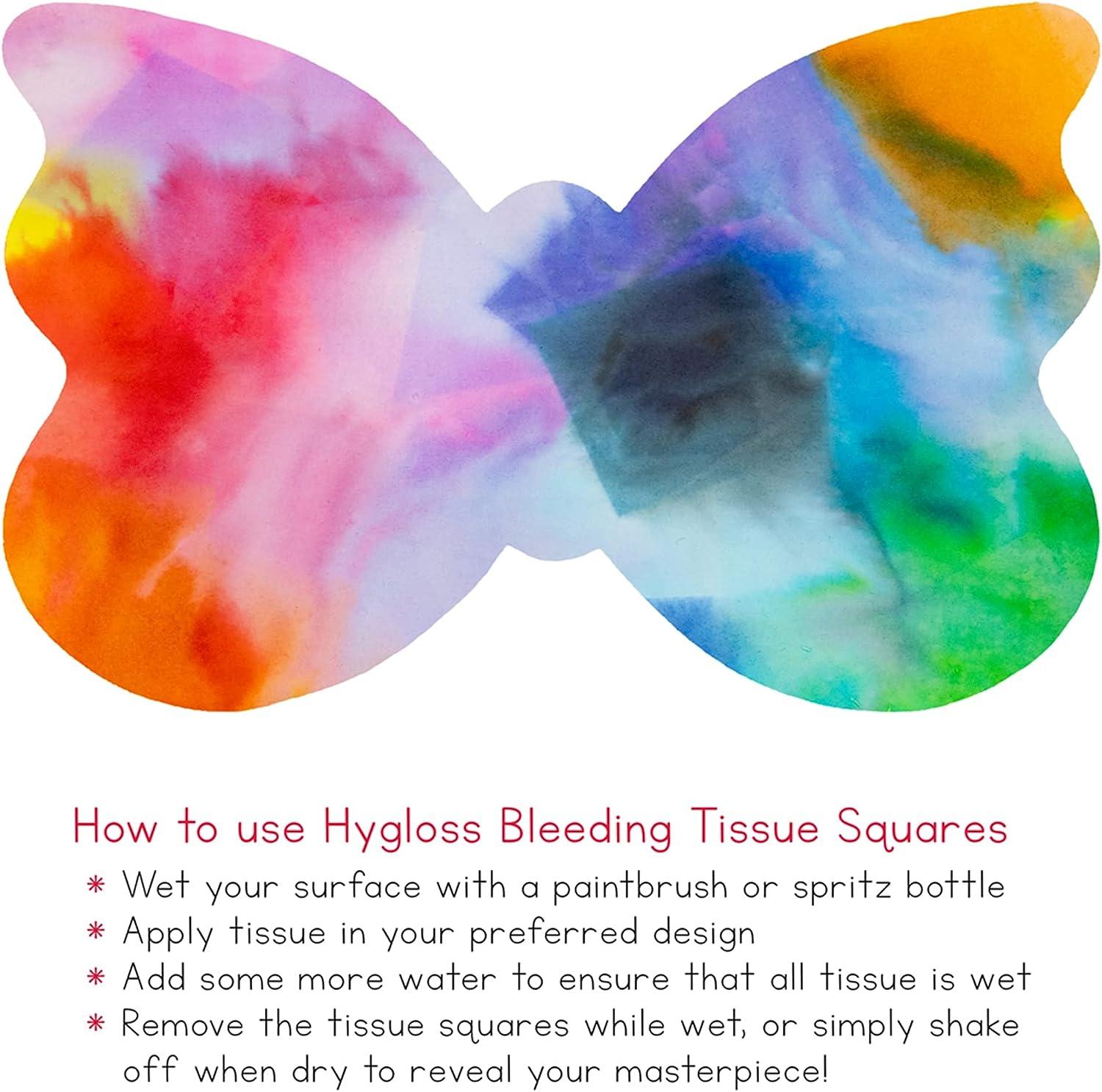  Hygloss Products Bleeding Tissue Paper Squares 1-Inch, 20  Assorted Colors for Arts & Crafts, DIY Projects, Scrapbooking, Greeting  Cards, 2400 Squares