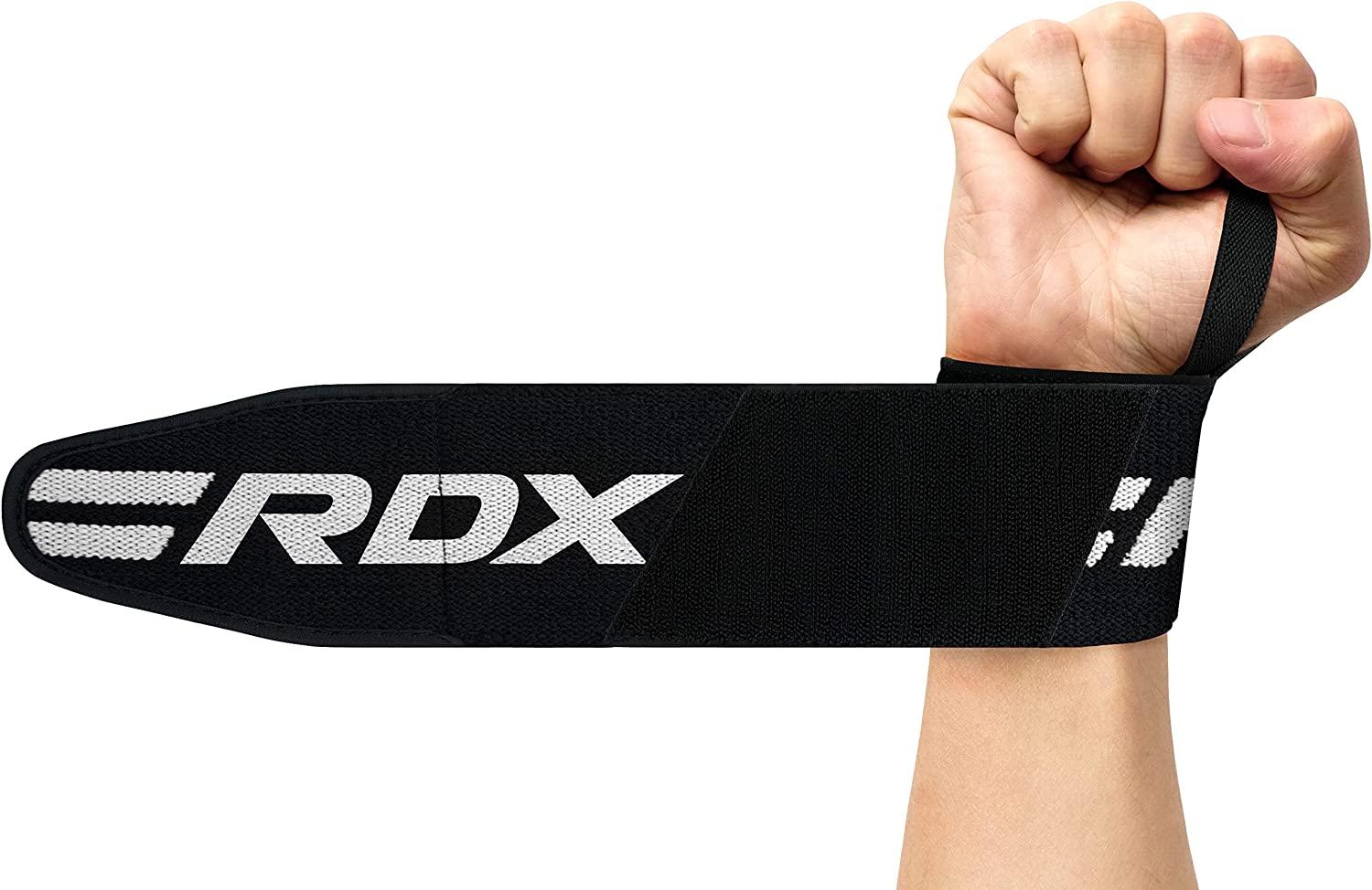 RDX Weight Lifting Wrist Wraps Support, IPL USPA Approved, Elasticated Pro 18 Cotton Straps