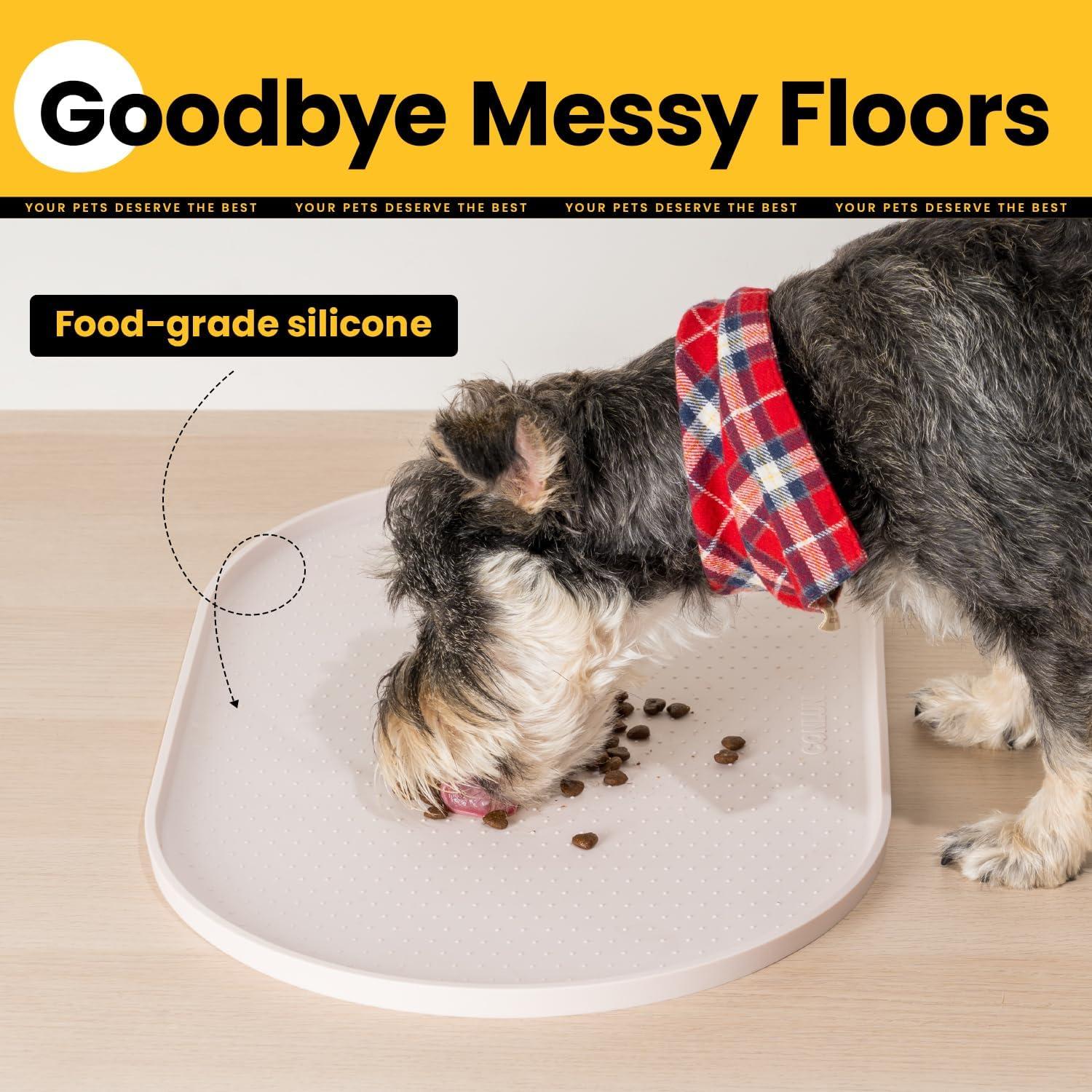Conlun 1.2cm Raised Edge Cat Food Mat - BPA-Free Silicone Pet Mat -  Waterproof Dog Feeding Mat - Beige 48x30cm | Buy Now with Express  International Delivery | GoSupps.com
