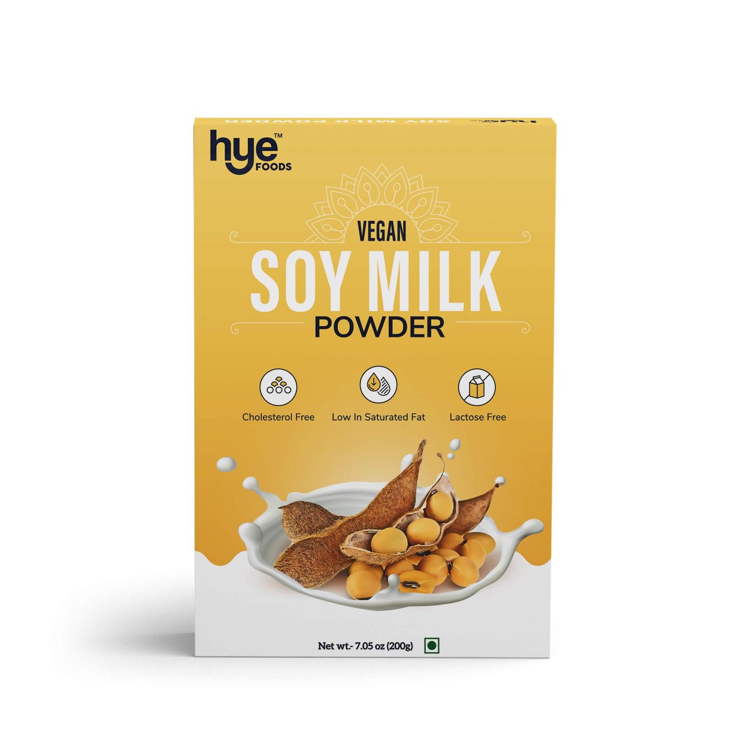 HYE FOODS Vegan Soy Milk Powder 49 Protein Unsweetened 7.05 Oz