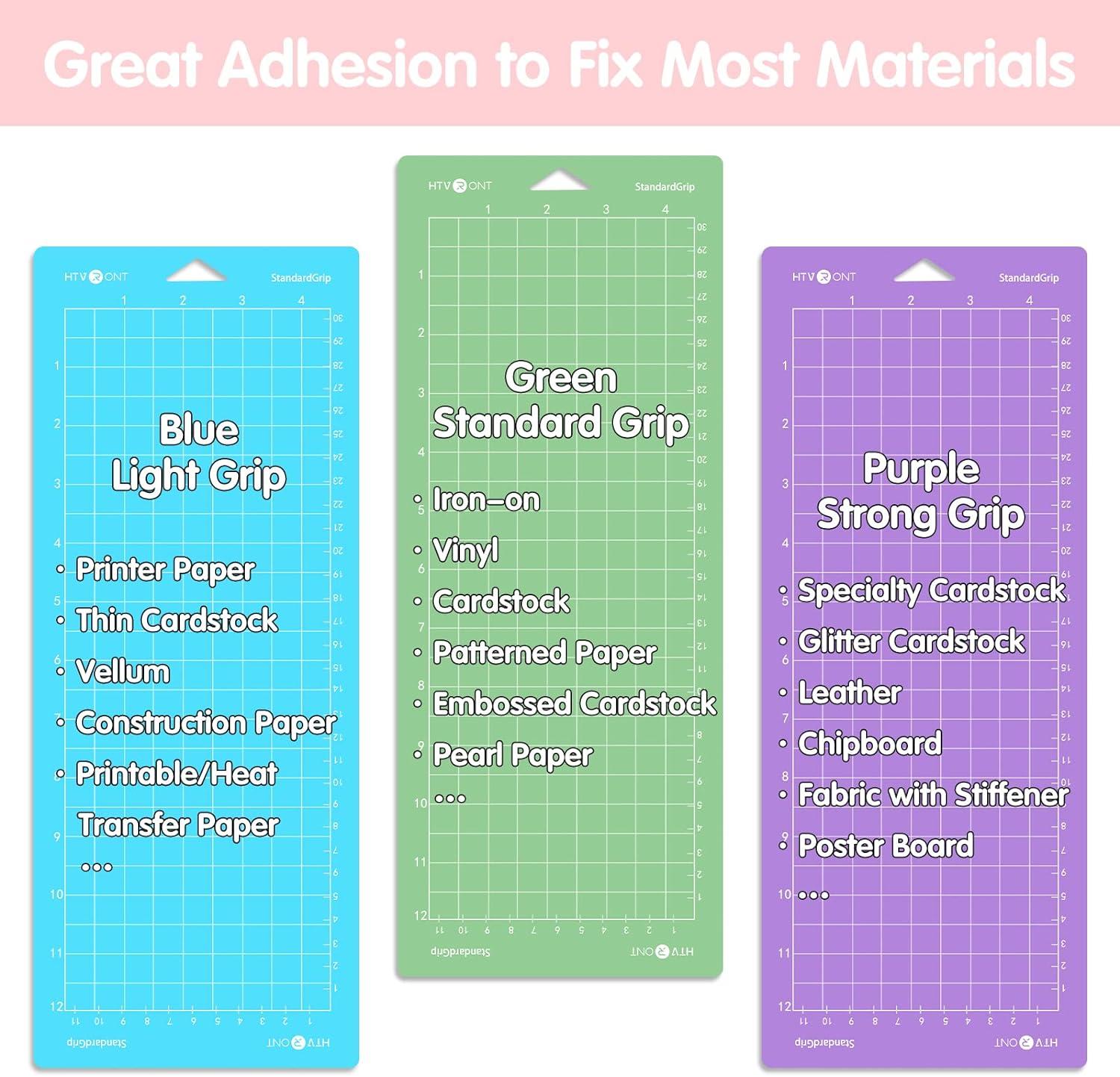 HTVRONT Standard Grip Cutting Mat For Cricut Joy 3 Pack 4.5"X12