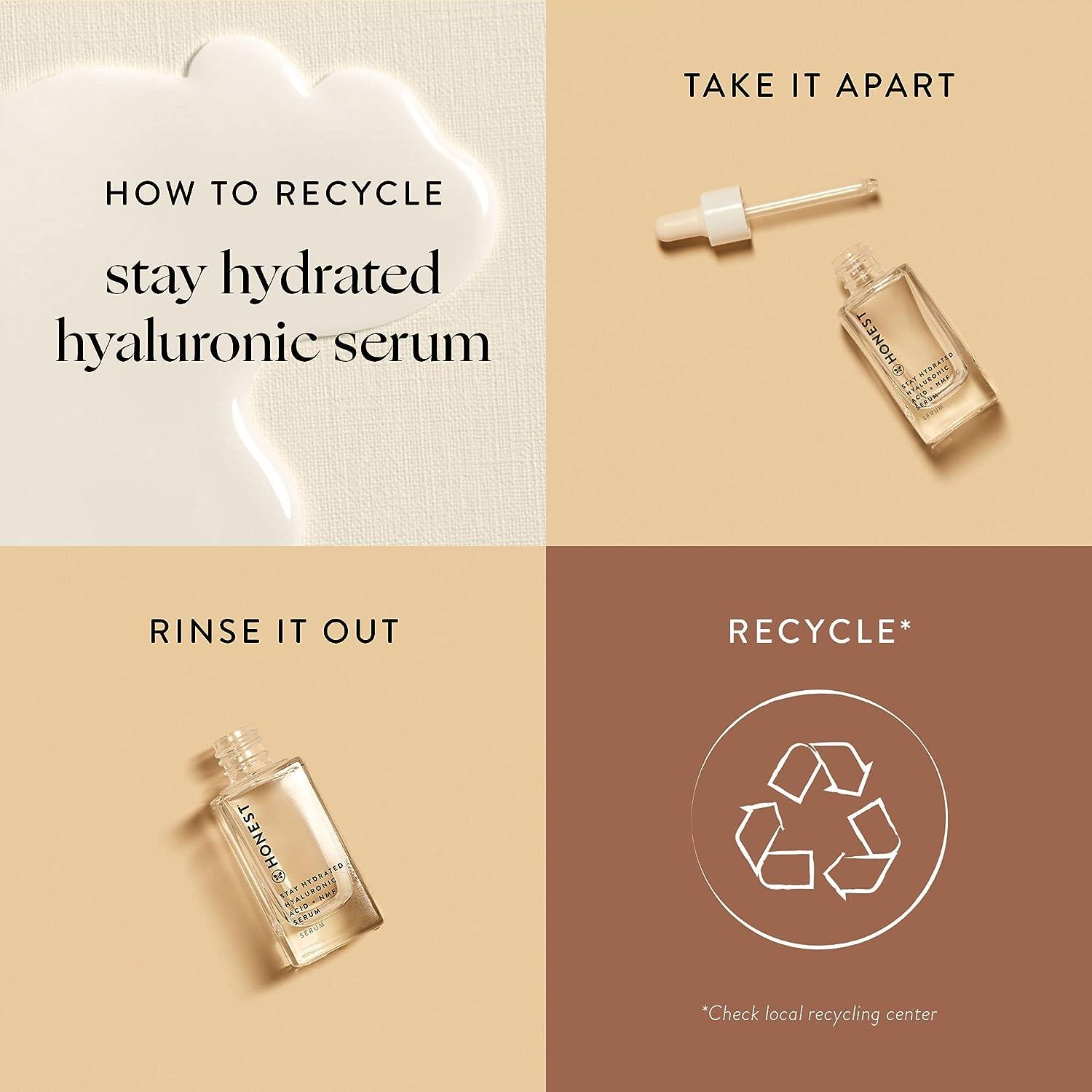 Honest Beauty Stay Hydrated Hyaluronic Acid + NMF Serum with 3 Types of Hyaluronic Acid EWG