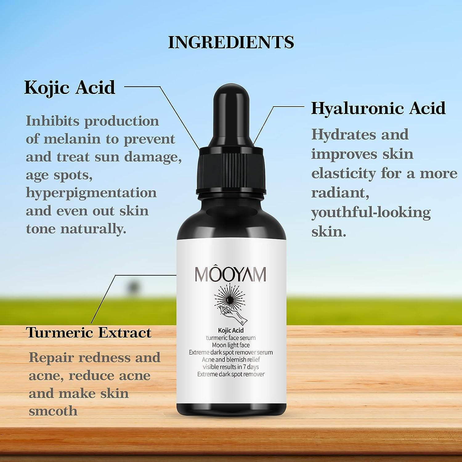 Kojic Acid Serum Turmeric Dark Spot Corrector Serum Dark Spot Remover