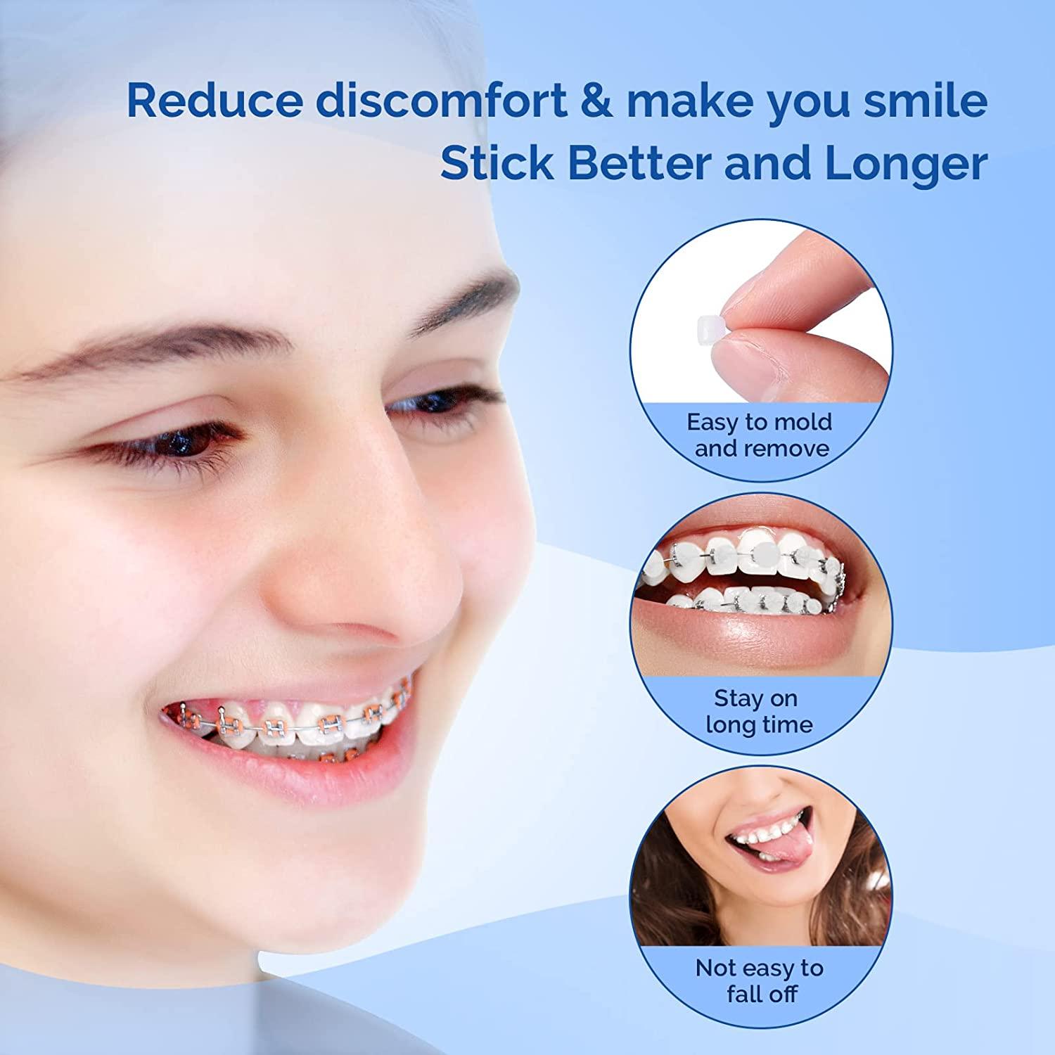 Braces Wax,10 Pack JMU Orthodontic Wax for Braces & Aligners, Precut