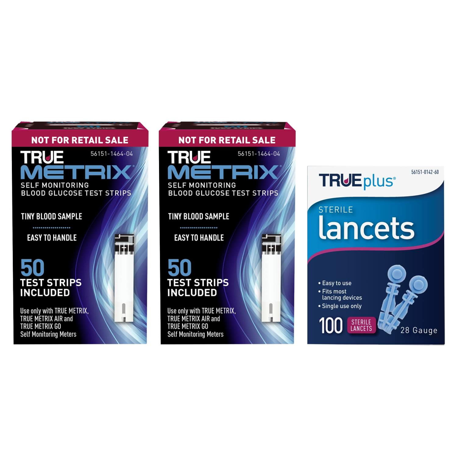 TRUE Metrix Blood Glucose Test Strips(100 Count) with 100 TRUEplus