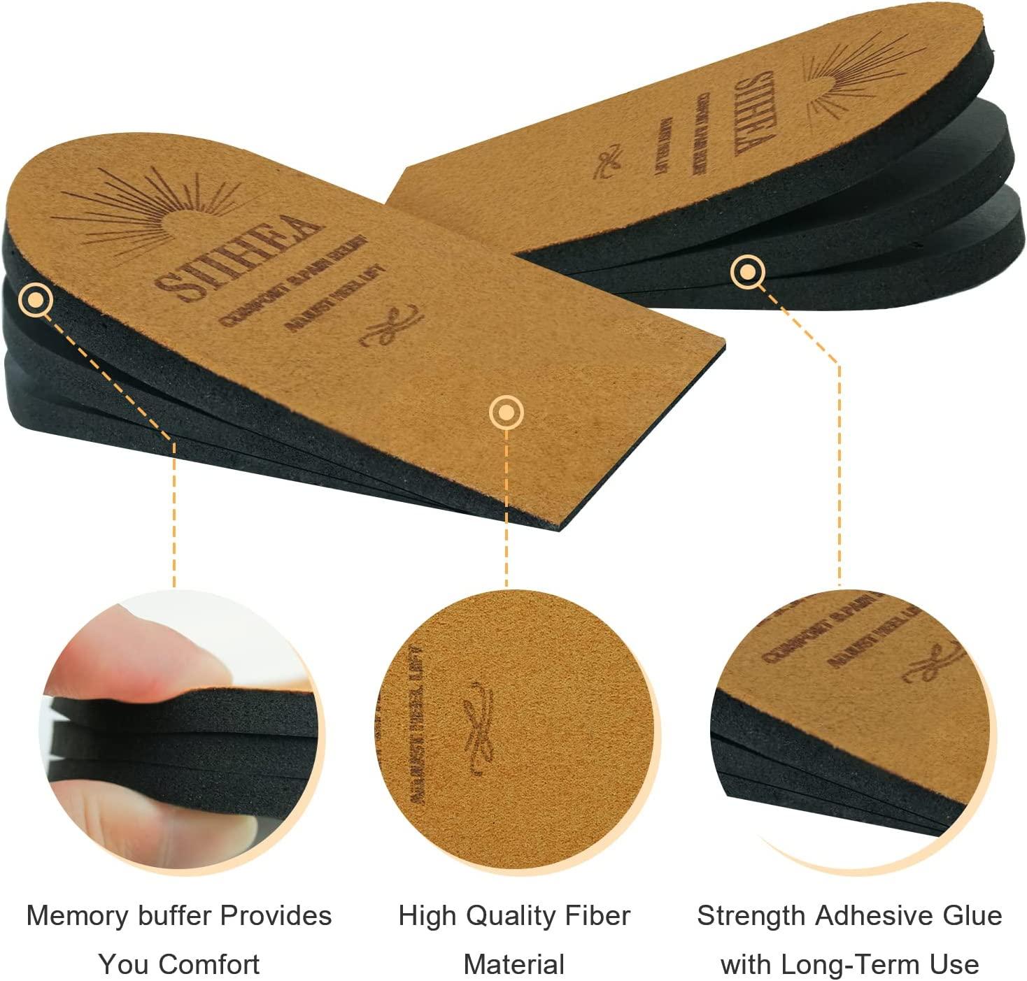 4 Layer Heel Lift Inserts for Pain Relief and Height Increase