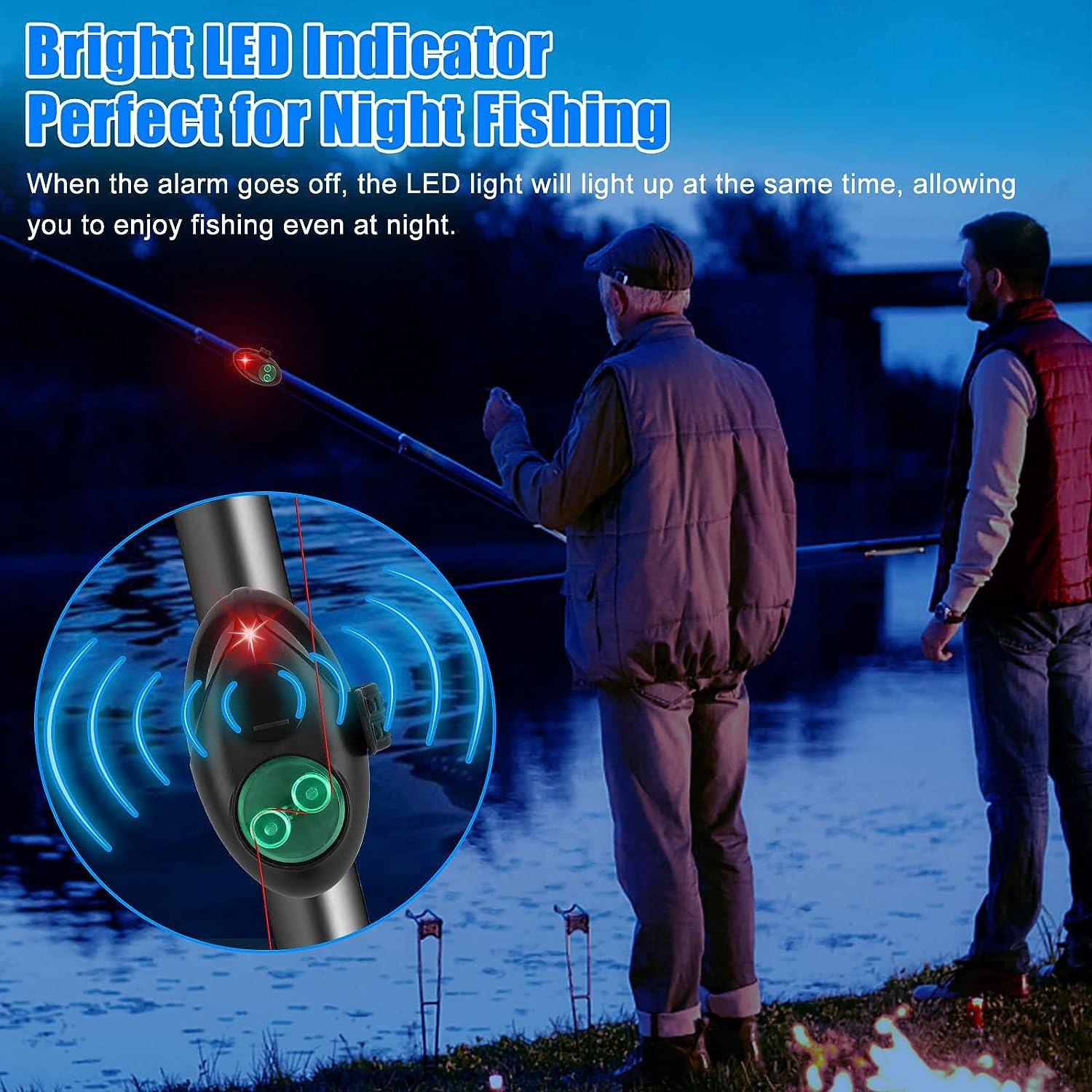 TSV 4 PCS Fishing Bite Alarm Indicator, Electronic Fishing Alarms