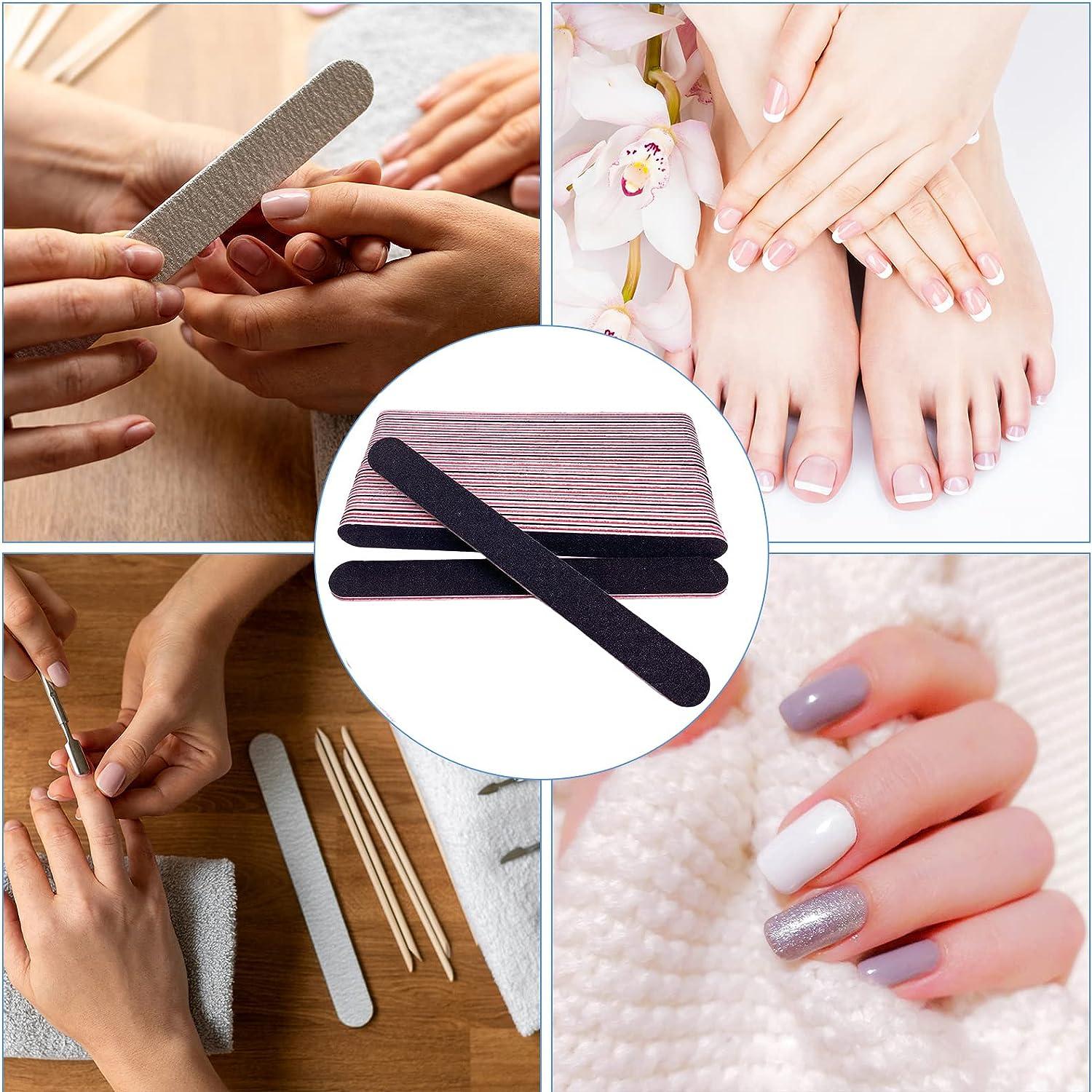 50Pcs Disposable Mini Wood Nail File 80/100 Grit for Natural Nails Wooden  Sanding Nail File Nail Art Pedicure Manicure Tools - AliExpress