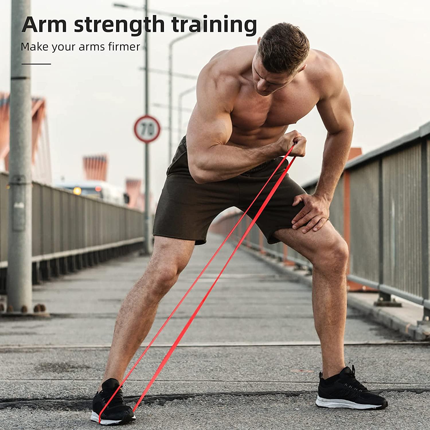 Strength Training Exercise Rubber Belt Workouts Resistance Band