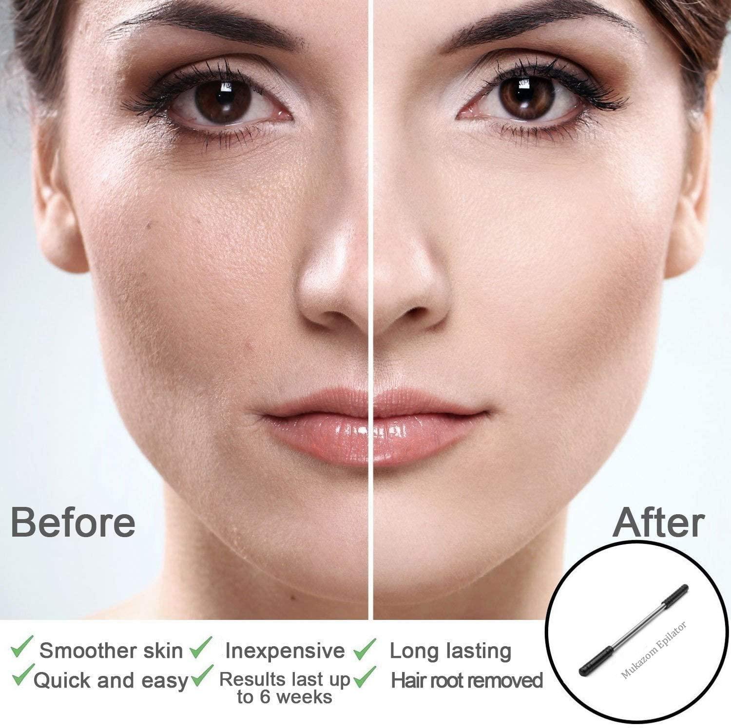 Mukazom Facial Hair Removal Spring Epilator for Women Remove Hair on