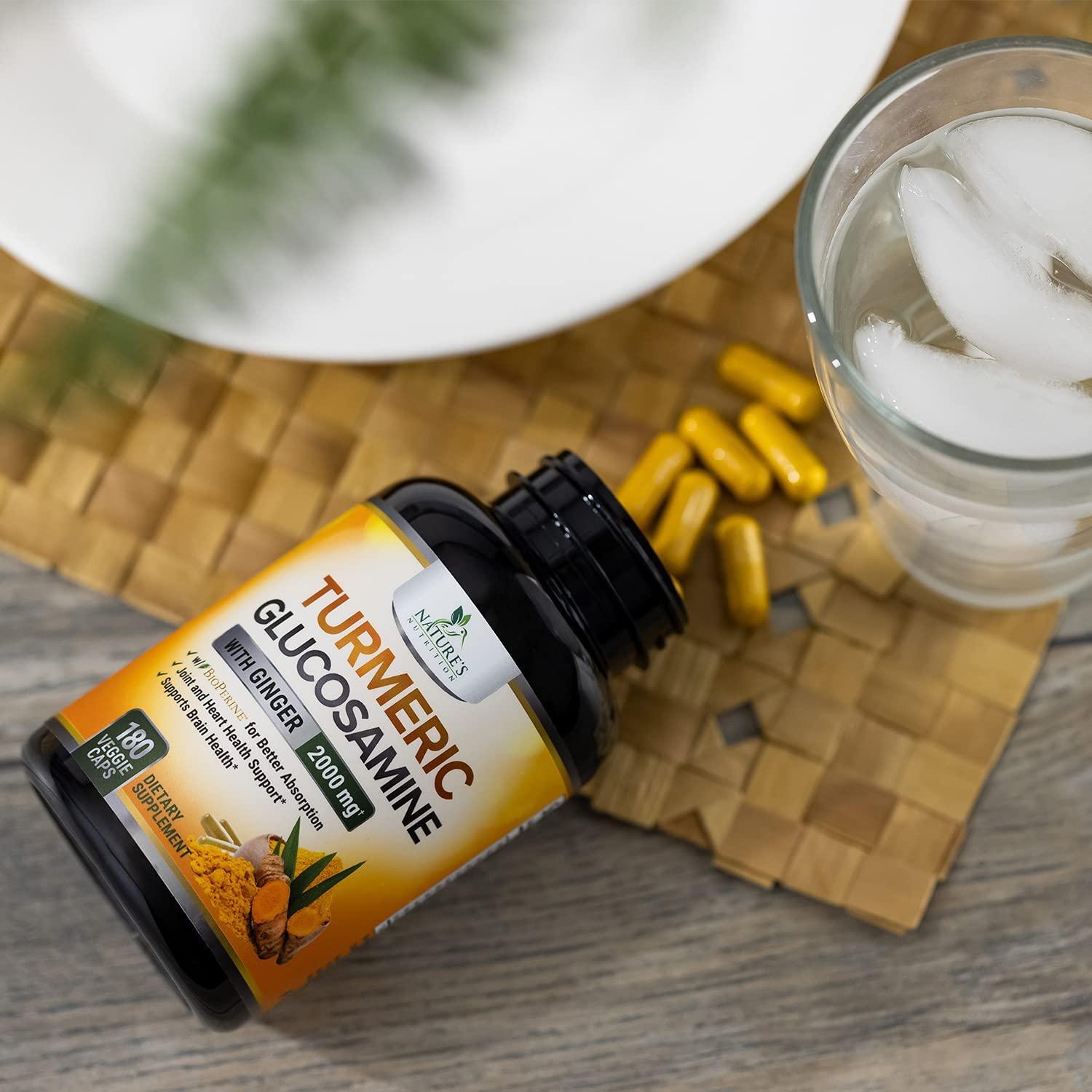 Nature's Nutrition Turmeric Curcumin with Ginger & Glucosamine 2000mg