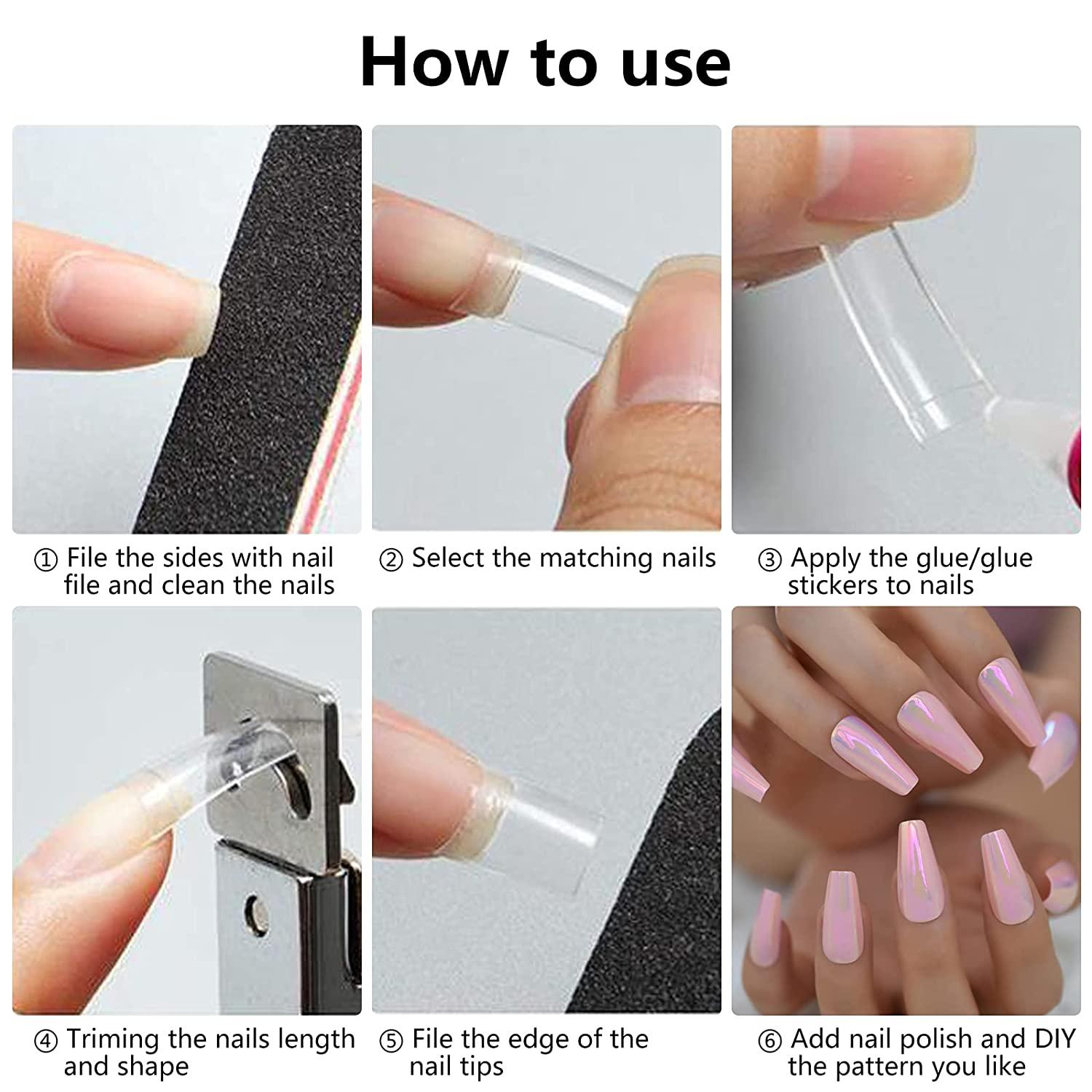 Yokilly Acrylic Nails Tips, 1000pcs Fake Tips for Acrylic Nails Set
