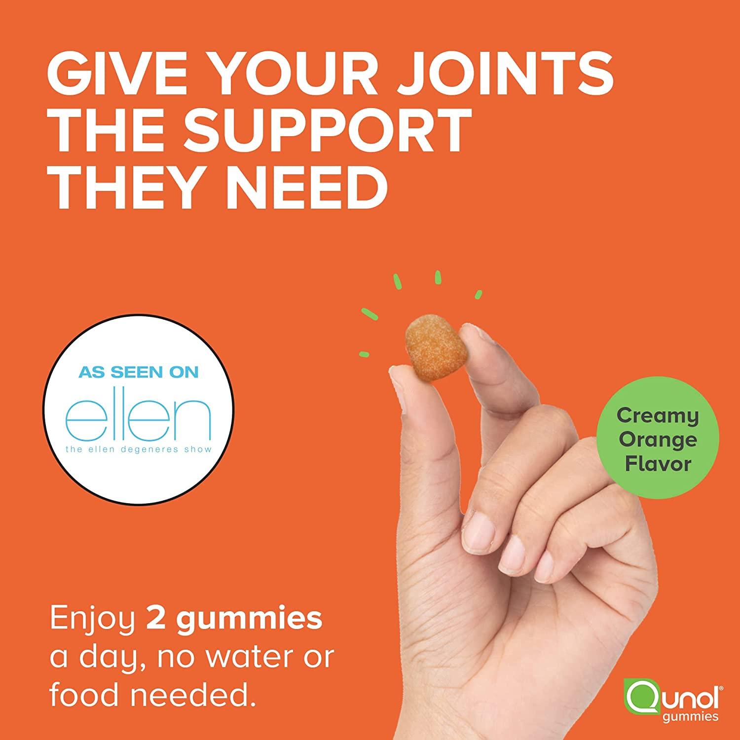 Turmeric Gummies Qunol Gummy with 500mg Turmeric Curcumin Joint Support