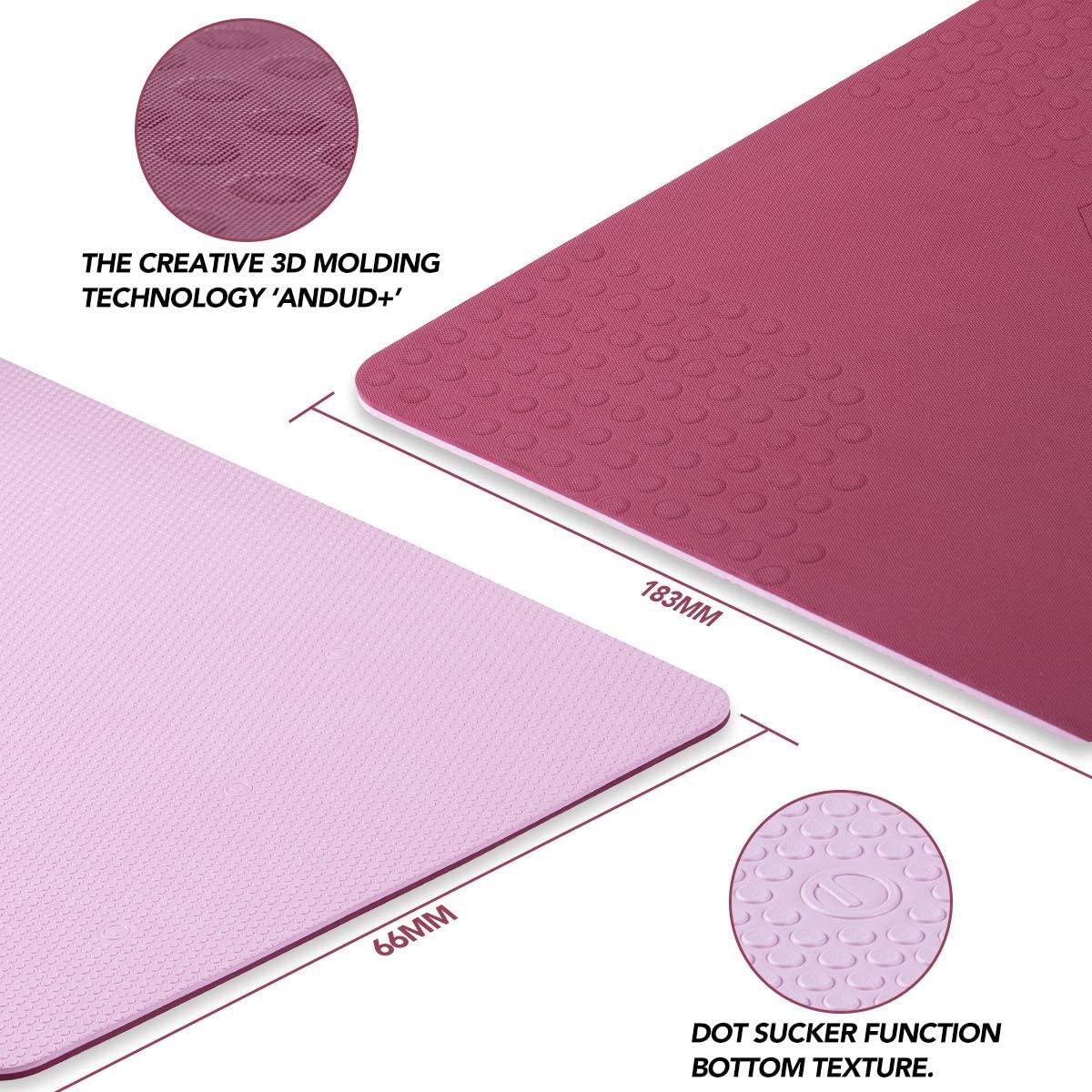 JELS Extra Thick Yoga Mat, 2/5 inch, Ergonomic 3D Non Slip Design, SGS