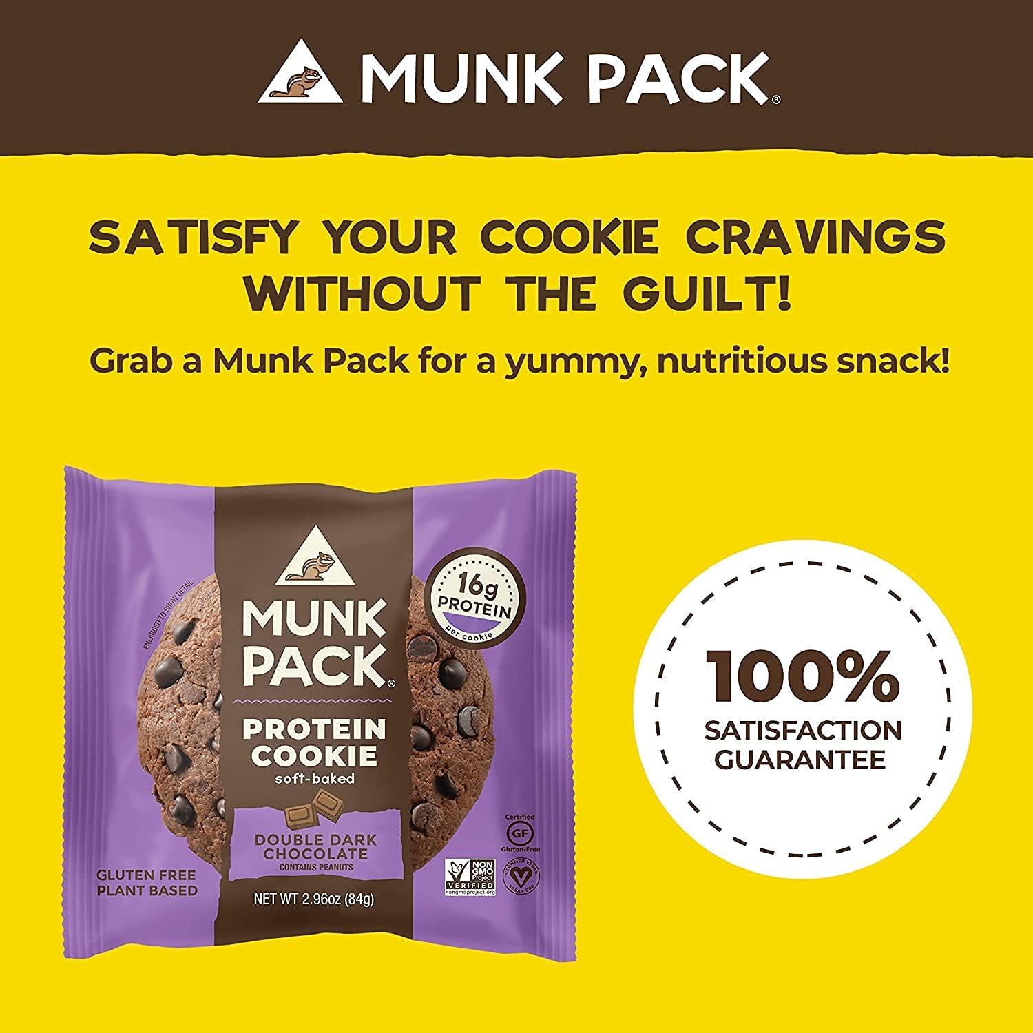 Munk Pack Protein Cookie 16 Grams of Protein Soft Baked Contains