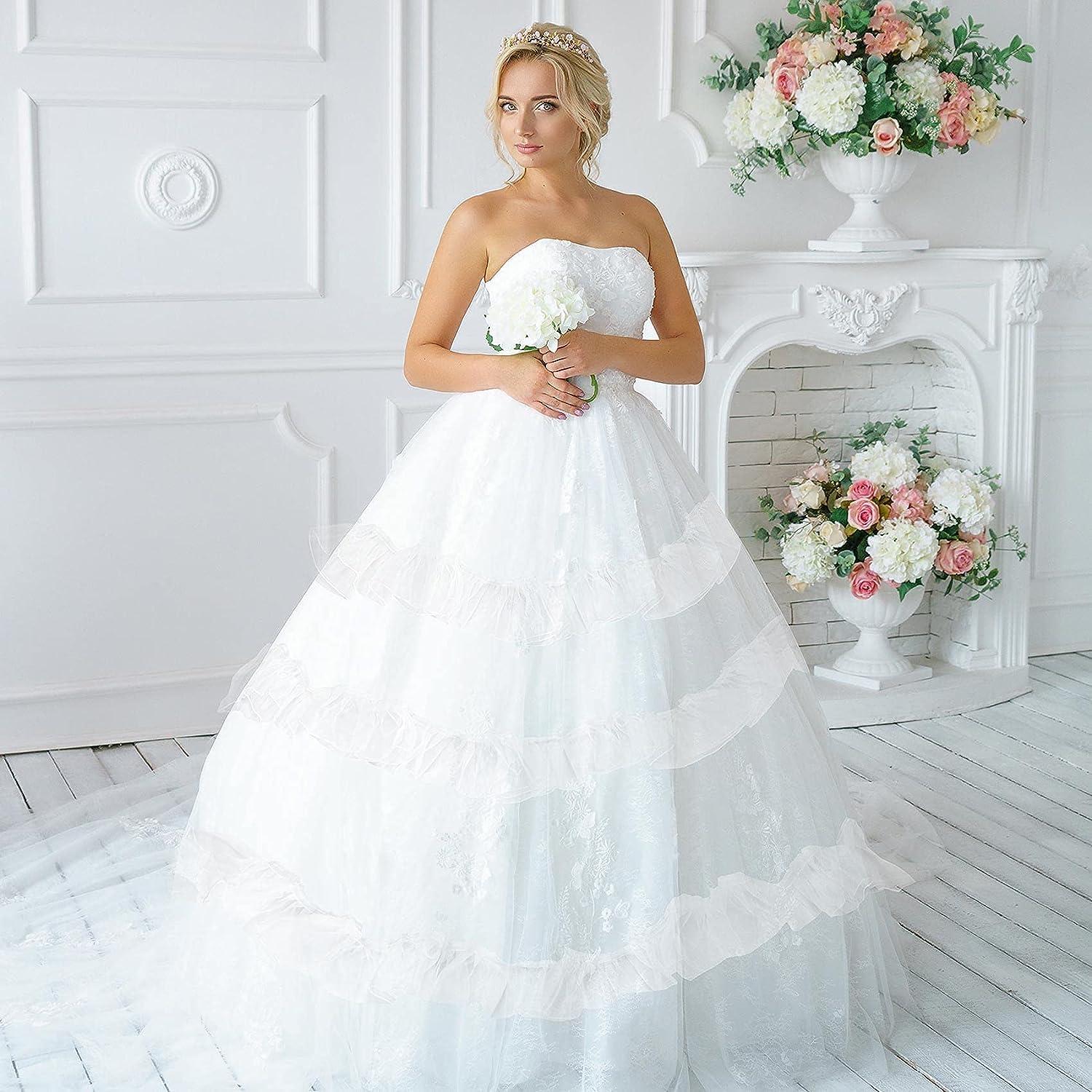 chinese dress ladies MARIELA / A Line Wedding Dress with 3D Floral Decoration main image 1