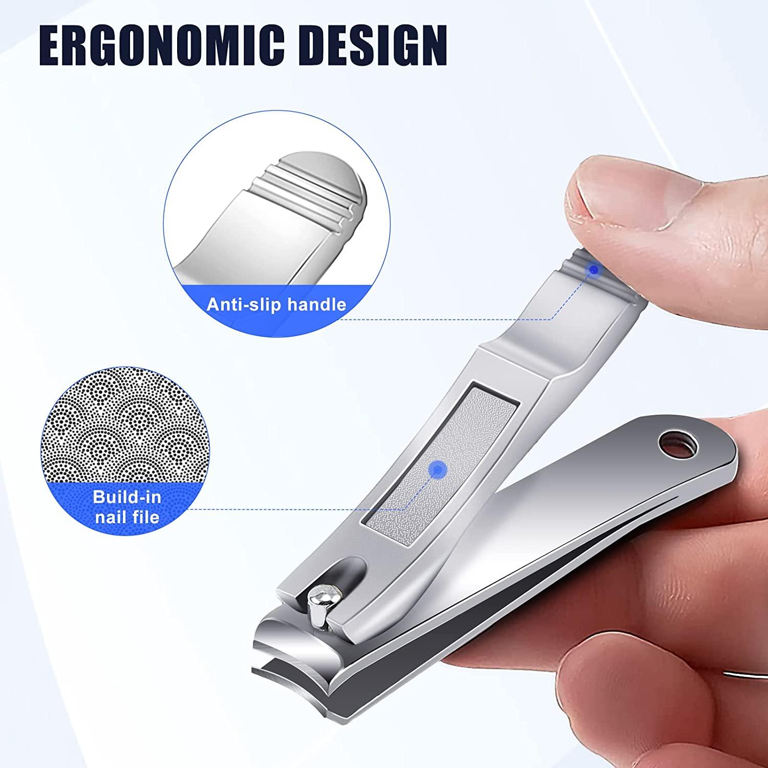 Nail Clippers Set for Fingernail Toenail - DRMODE Large & Small 2 Pack  Professional Stainless Steel Toe Nail Clippers Nail Cutter, Sharp Travel  Finger