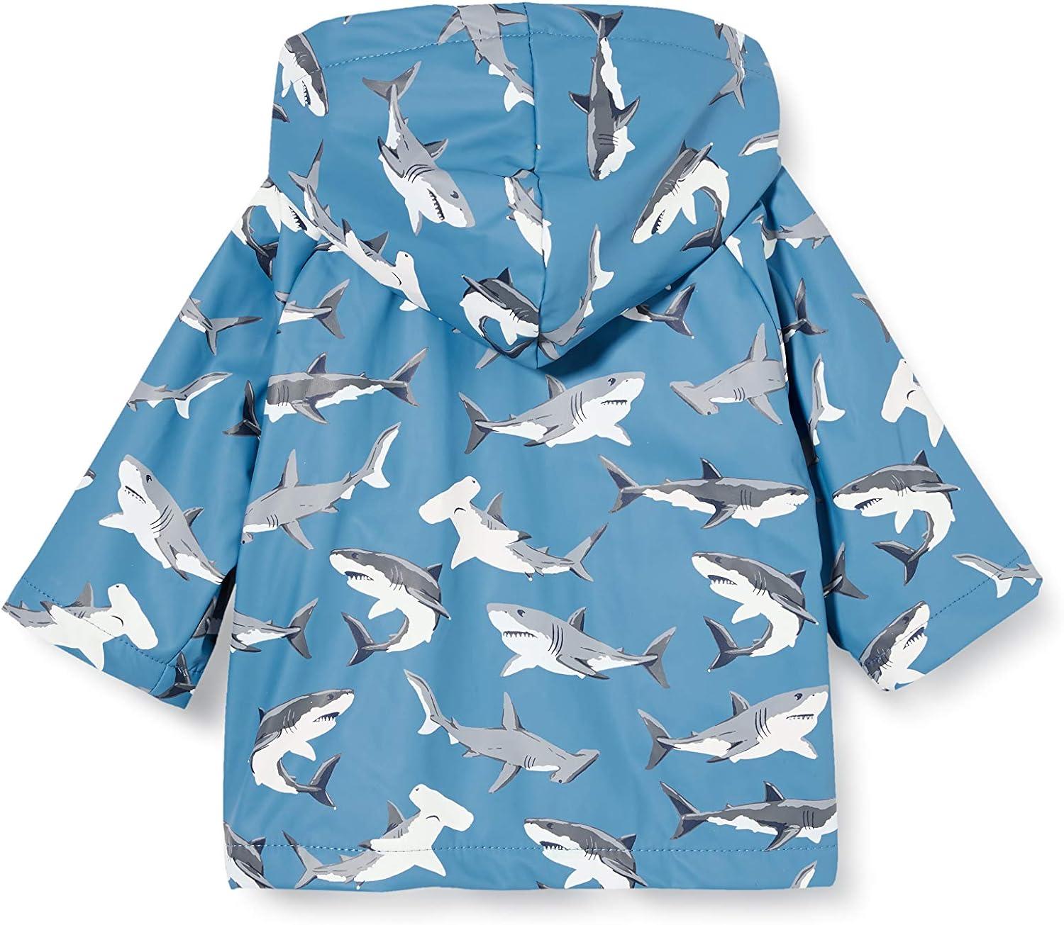 Hatley Girls' Printed Raincoat 18 Months DeepSea Sharks