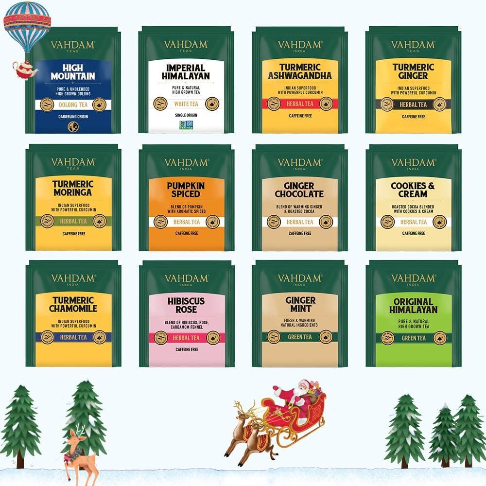 VAHDAM Advent Calendar 2023 Tea Bags Gift Set Limited Edition 24