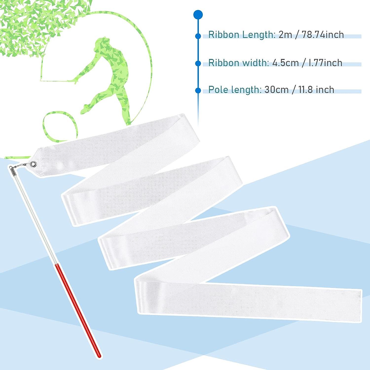 75 Ribbon Streamer HyDren White Gymnastics Ribbon Dancing Streamers Set - 6 Pieces | Buy ...