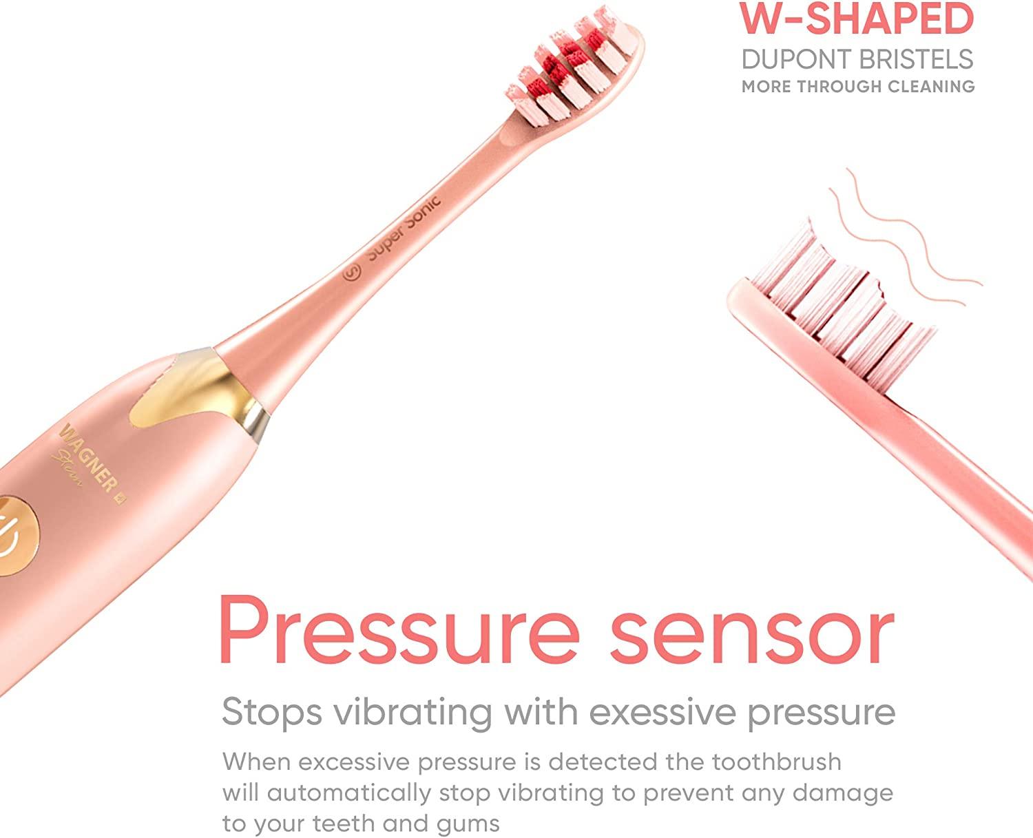 Wagner & Stern. Duette Series. 2 Electric toothbrushes with Pressure Sensor. 5 Brushing Modes