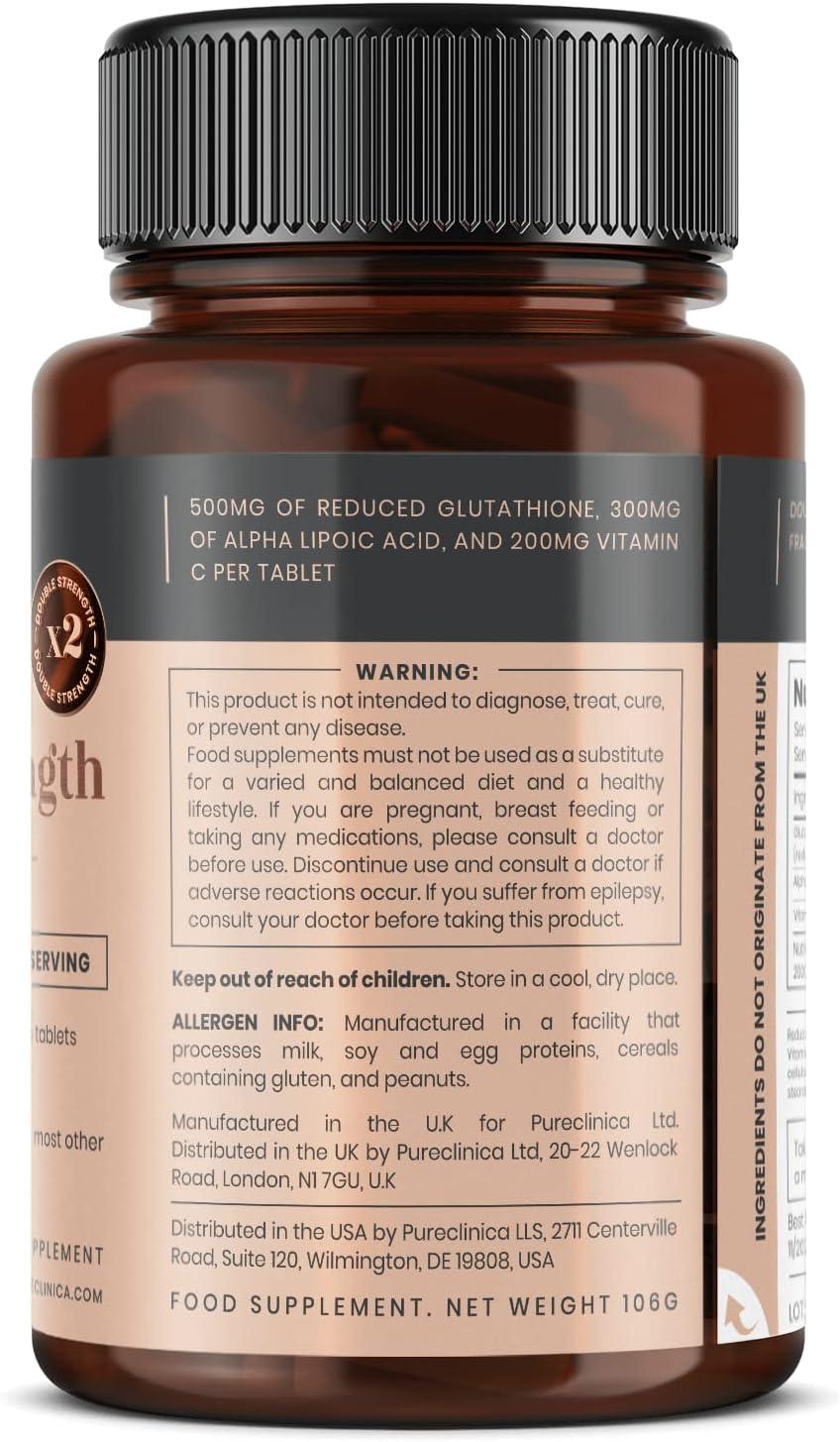Buy Glutathione 1000mg (240 Tablets) - 500mg Glutathione 300mg ALA 200mg  Vitamin C - Fast International Shipping | Buy Now with Express  International Delivery
