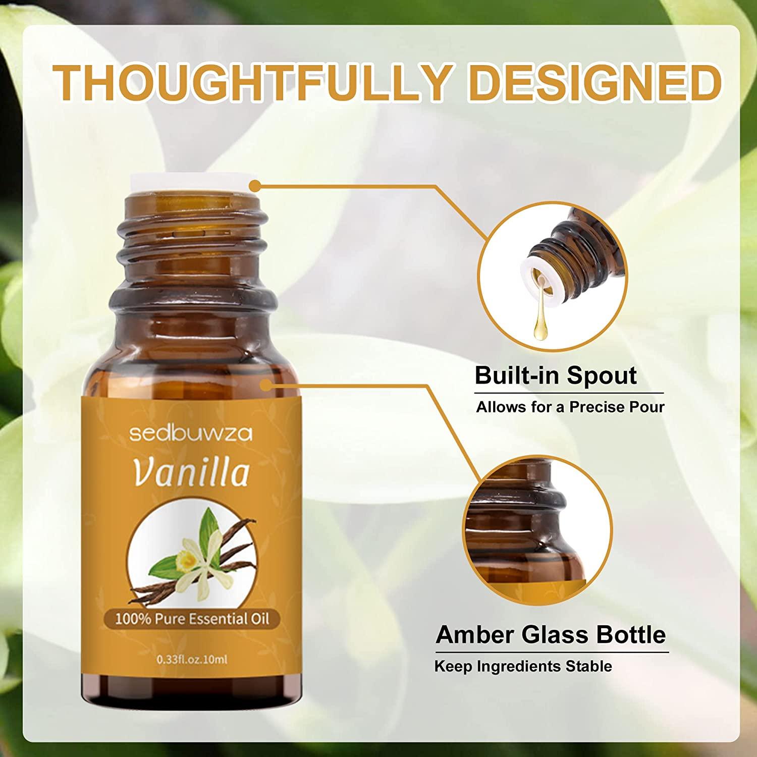 Sedbuwza Vanilla Essential Oil, 100% Pure Organic Vanilla