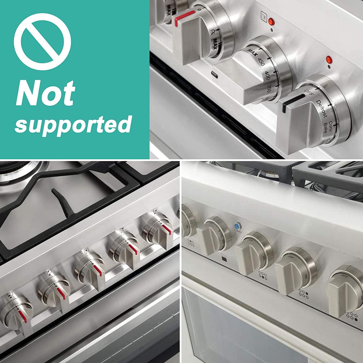 Stove Knob Covers for Child Safety (5 + 1 Pack) DoubleKey Design and