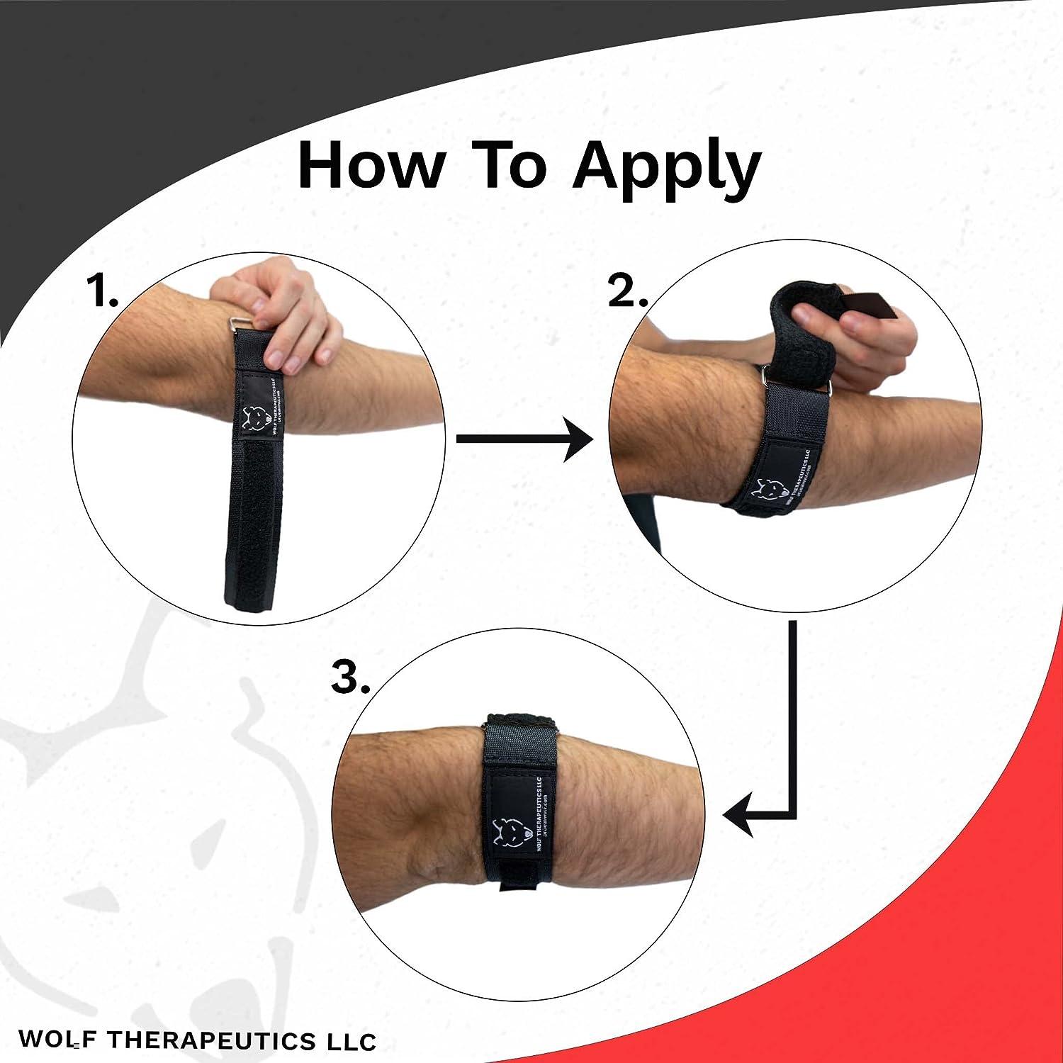 Dr. Wolf Tennis Elbow Brace Adjustable Compression Forearm Strap For