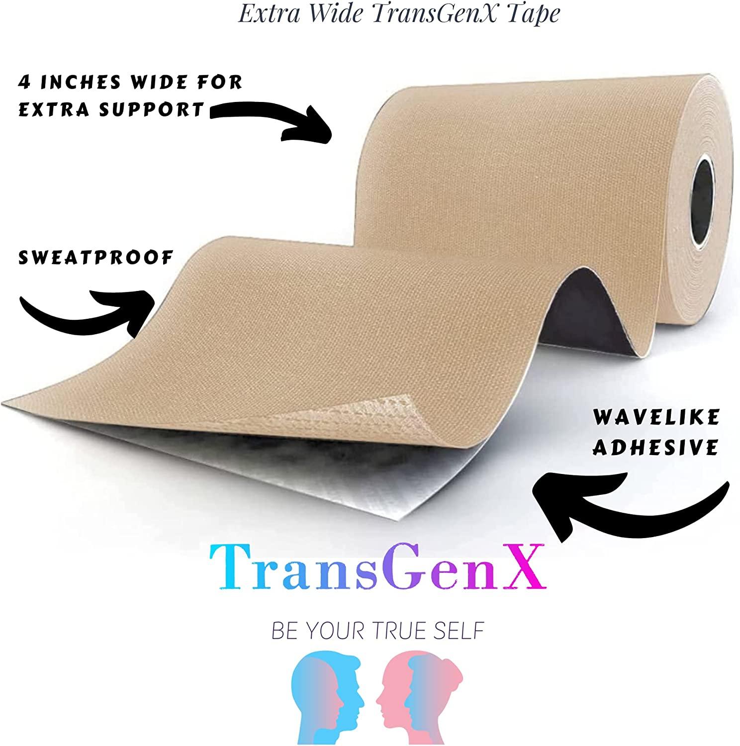 TransGenX 4 Inch Wide Tape. Extra Wide for Trans FTM Chest Binder