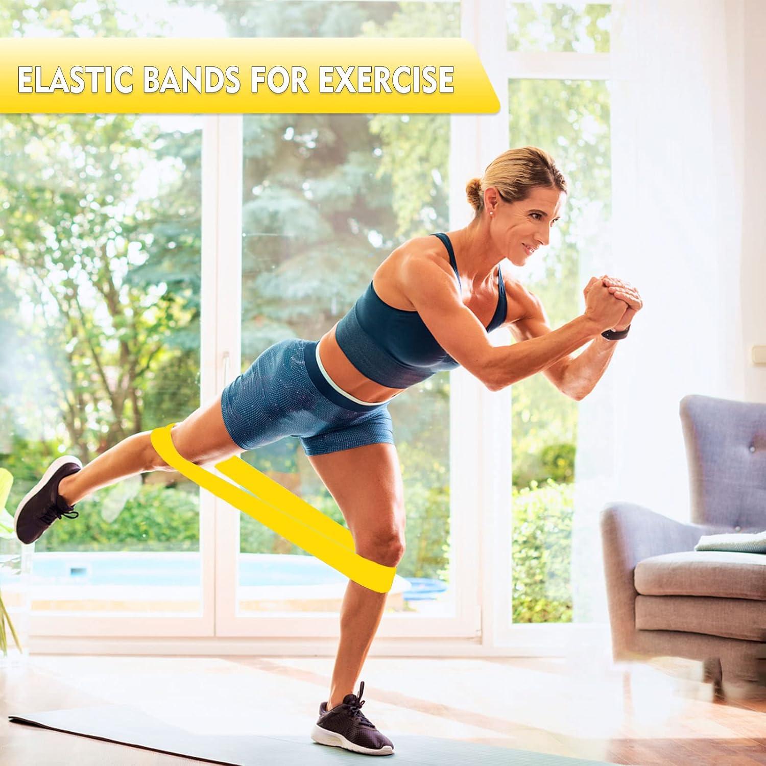 LEZER Resistance Band, Pull Up Bands, Exercise Bands, Workout Bands, Elastic Bands, Home Gym Fitness Stretching Physical Therapy Training Yoga Instruction - View #5