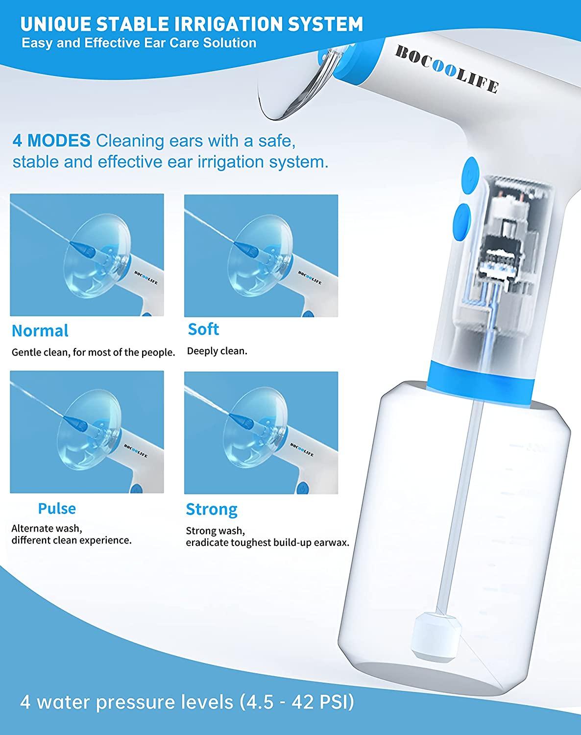 BOCOOLIFE Electric Earwax Removal System Kit Safe & Easy Ear Cleaning