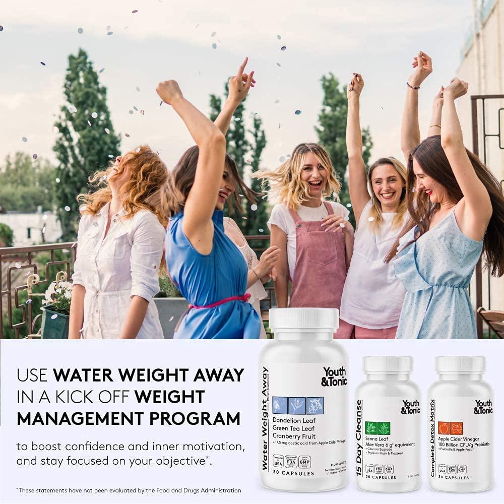 Youth Tonic Water Weight Away to Relief Swelling Belly Bloat to Reduce Waistline. Natural