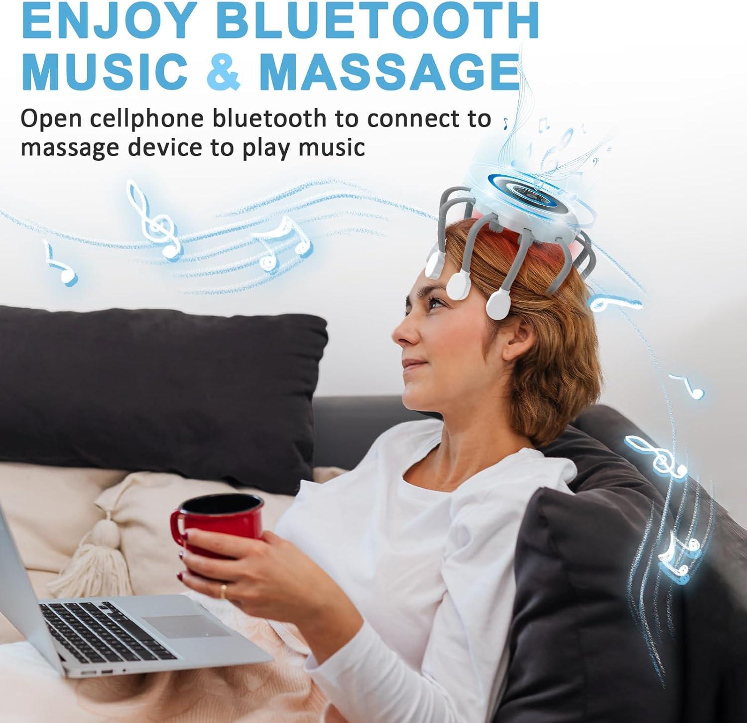 Buy Electric Head Massage Spider with Bluetooth & Red Light | 5 Vibration  Modes for Headache Relief & Deep Sleep | Buy Now with Express International  Delivery