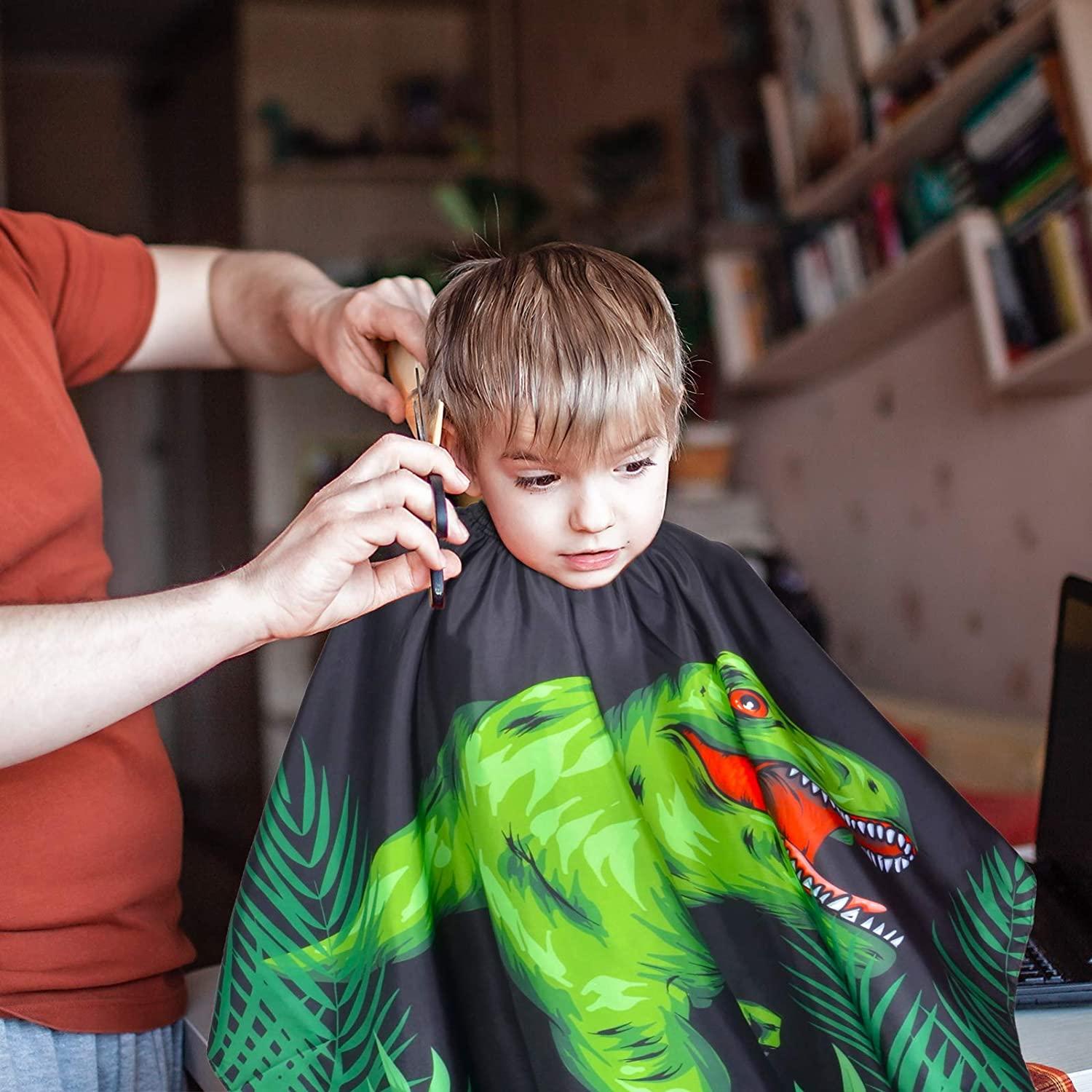 Kids Dinosaur Hair Cutting Cape Apron Haircut Cape Waterproof