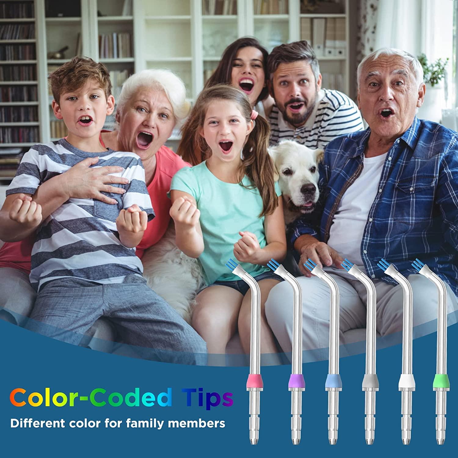 Replacement Tips for Waterpik Water Flosser (6 Plaque Seeker Tips)