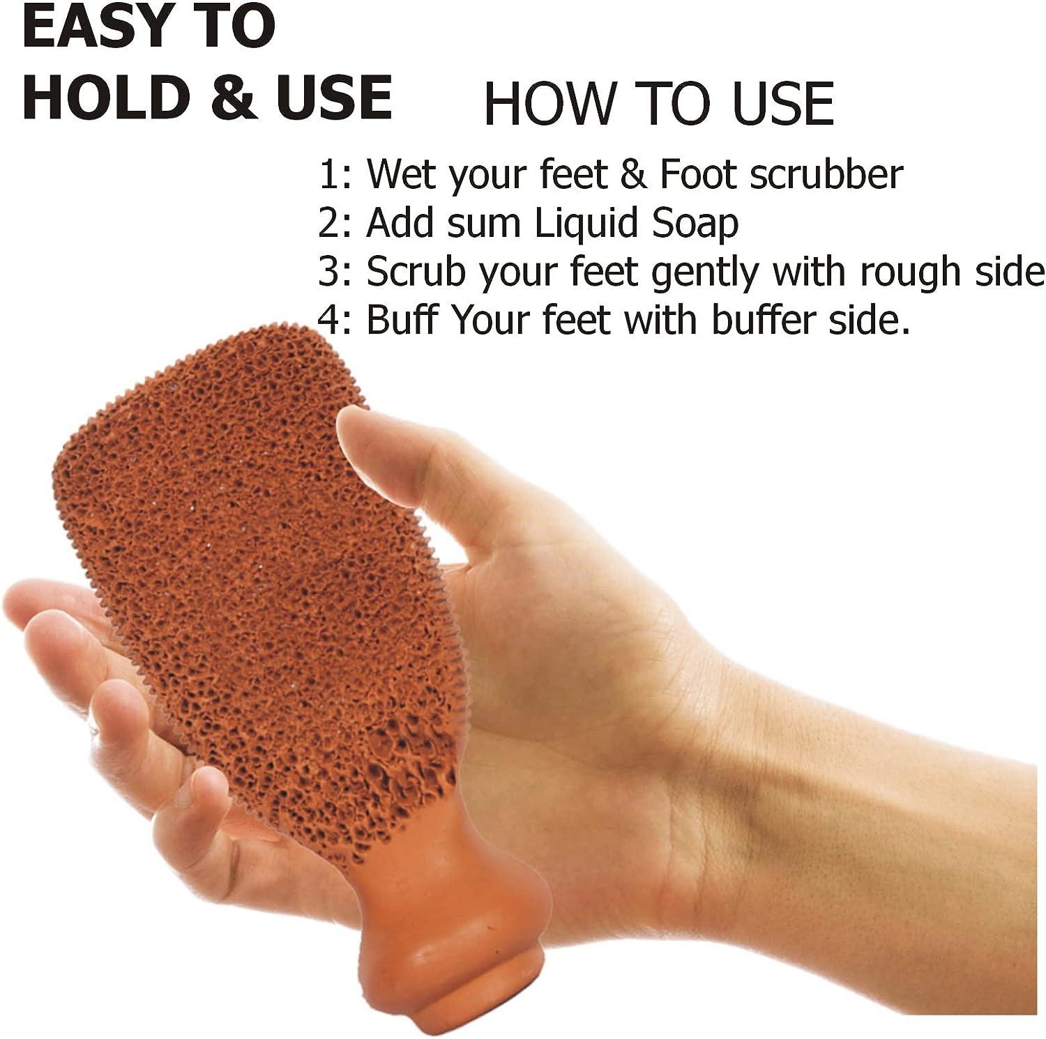 Onives- 2-Sided Pumice Stone for Feet, Callus Remover ,Foot Exfoliator, Terracot