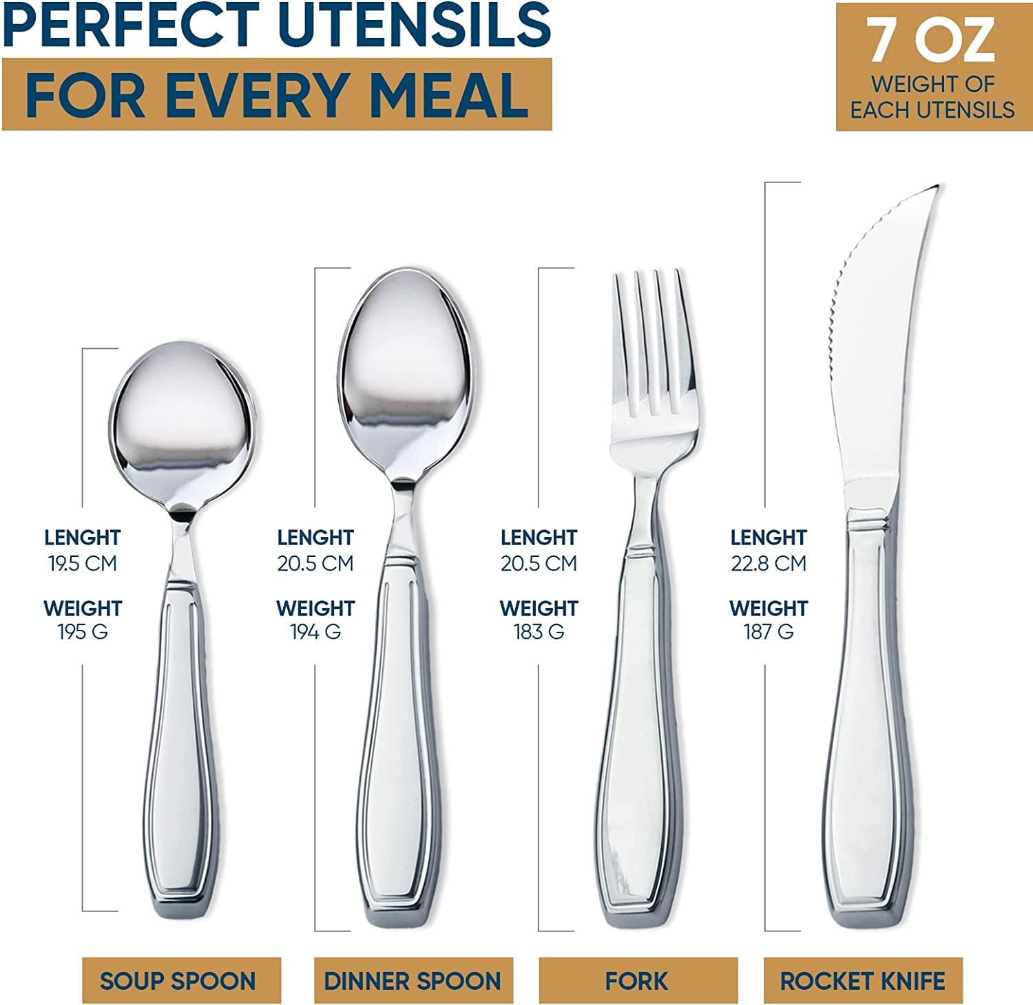 Elder Essentials Weighted Utensils for Hand Tremors, Elderly, Handicap