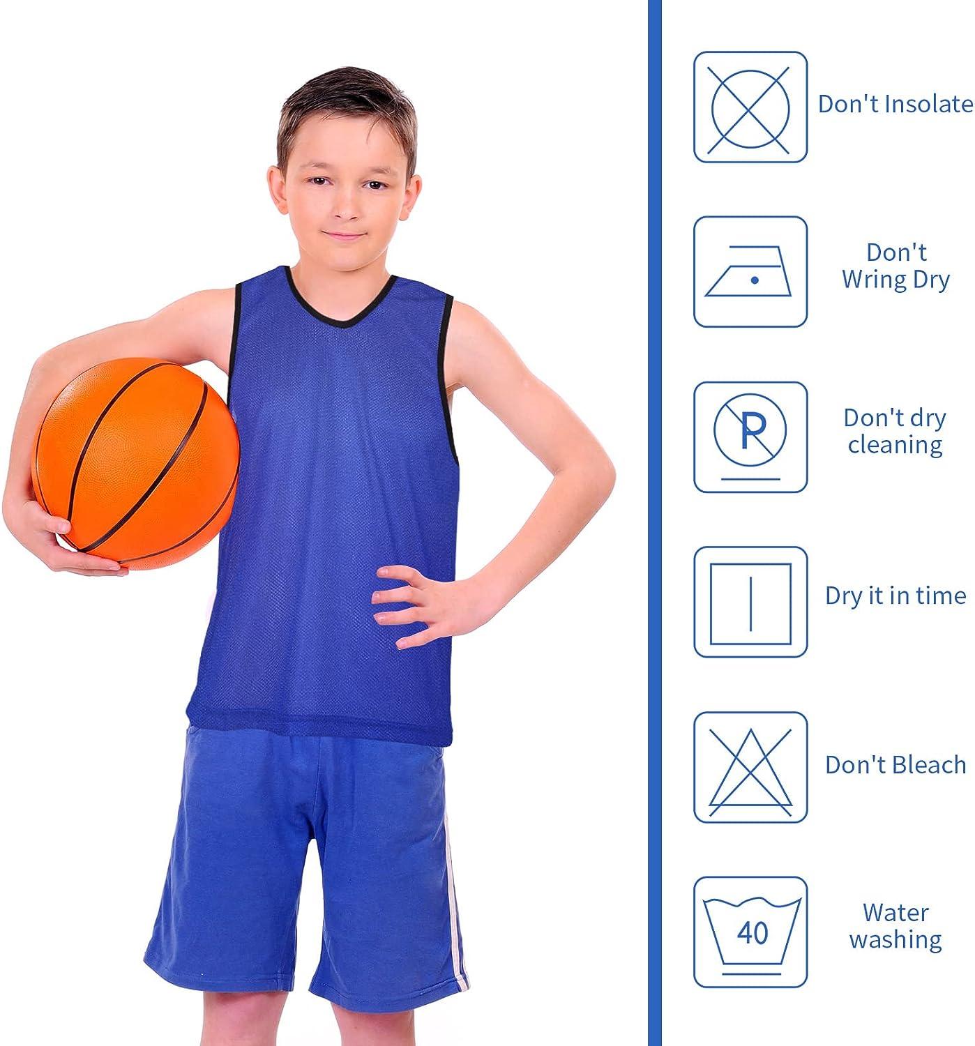  12 Pcs Soccer Pinnies Basketball Jersey Team Practice Vests  Nylon Mesh Scrimmage for Youth Kids Adults Sports Football : Sports &  Outdoors