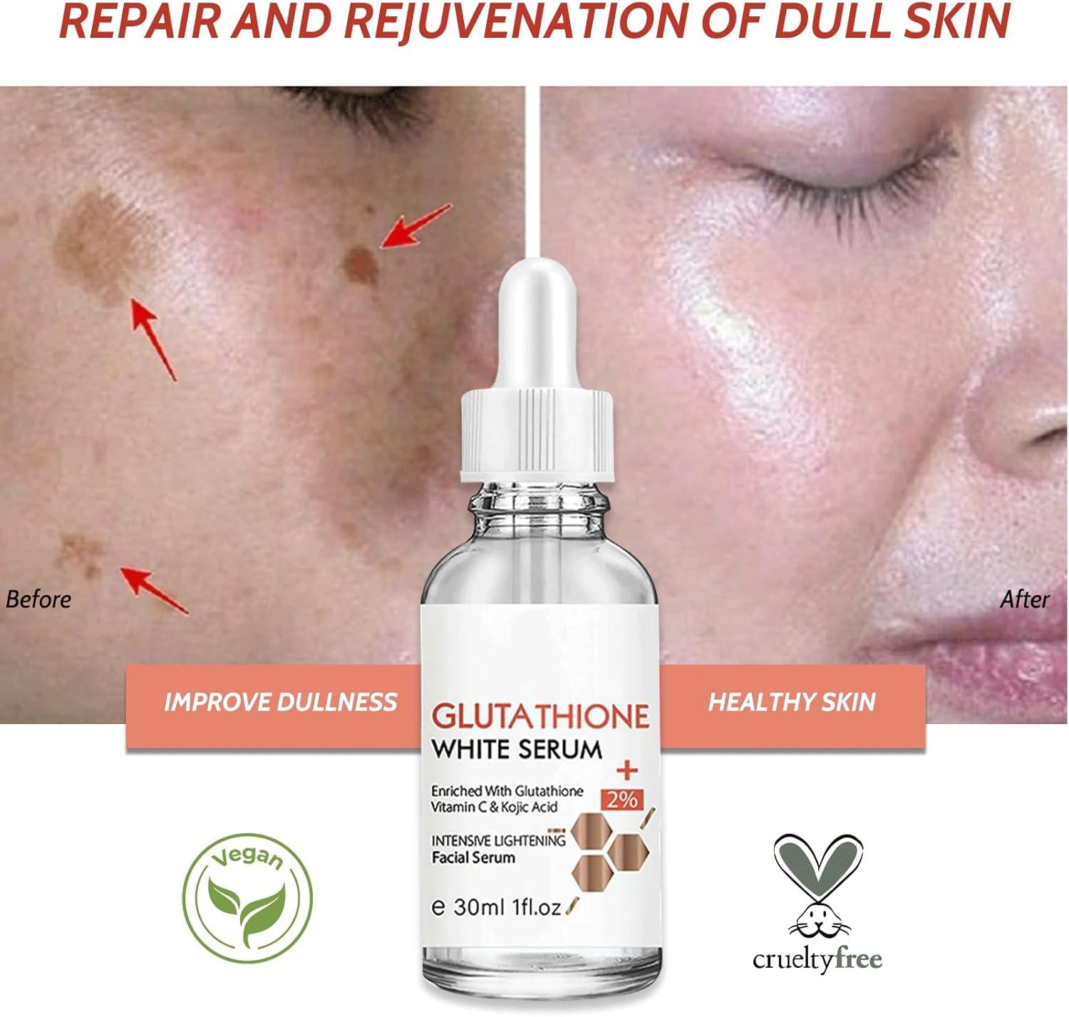 glutathione drink side effects Trendyfave Glutathione Collagen Glow Kojic Acid Serum Vitamin C Serum For  Face Reduce Dark Spot Shrink Pores & Improve Skin Tone Glutathione Face  Serum 30ml 1