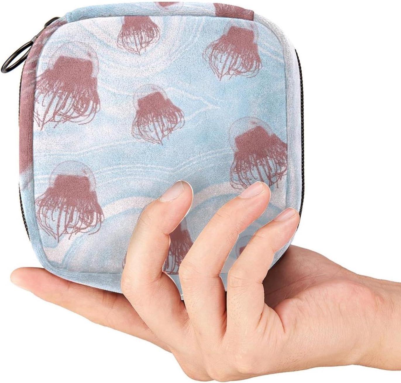 Sea Shells Beach,Period Pouch Portable,Tampon Storage Bag,Tampon Holder for  Purse Feminine Product Organizer